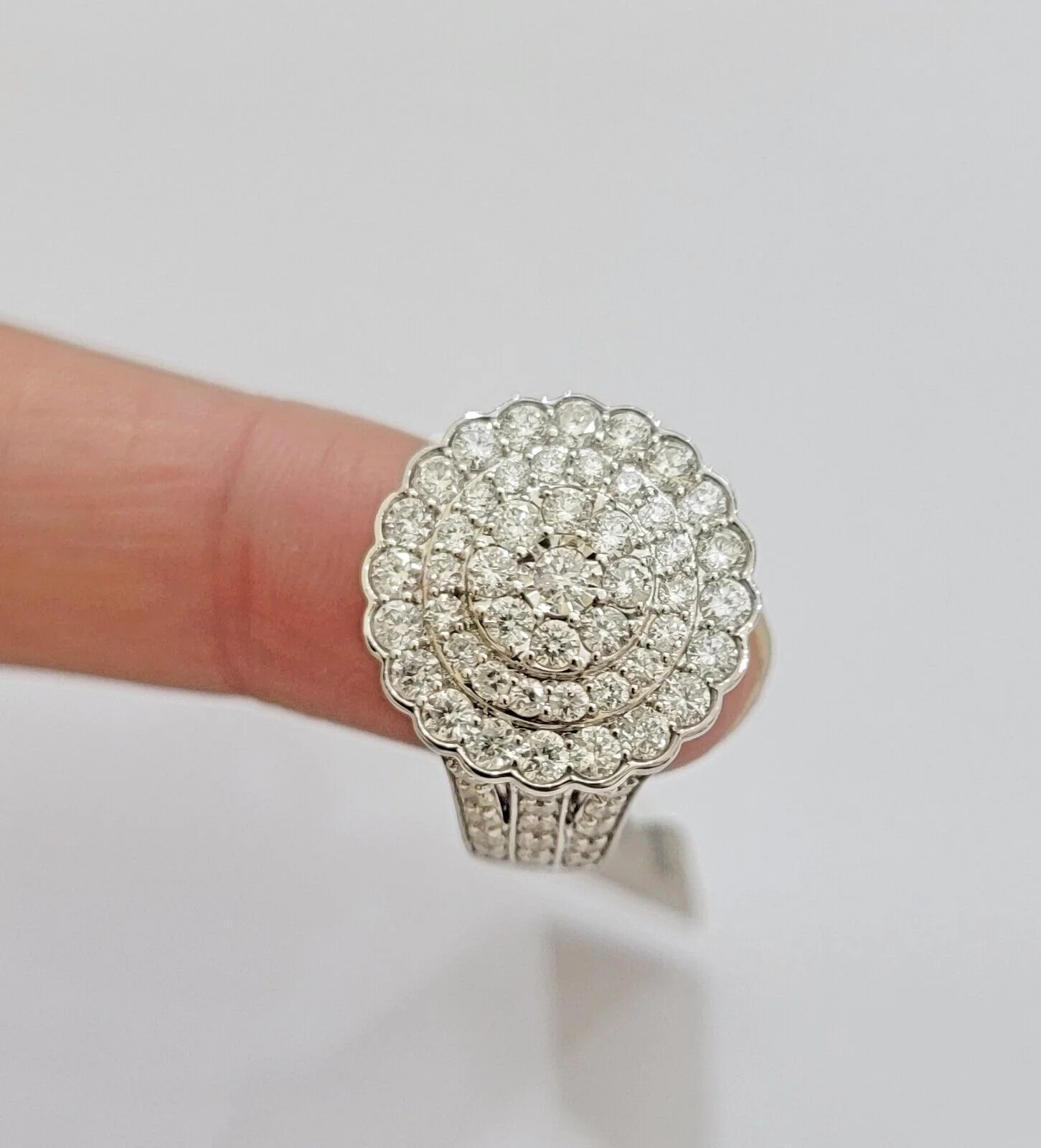 10k White Gold Diamond Ring Ladies 2CT Wedding Engagement Women Solid Band REAL - Image 4