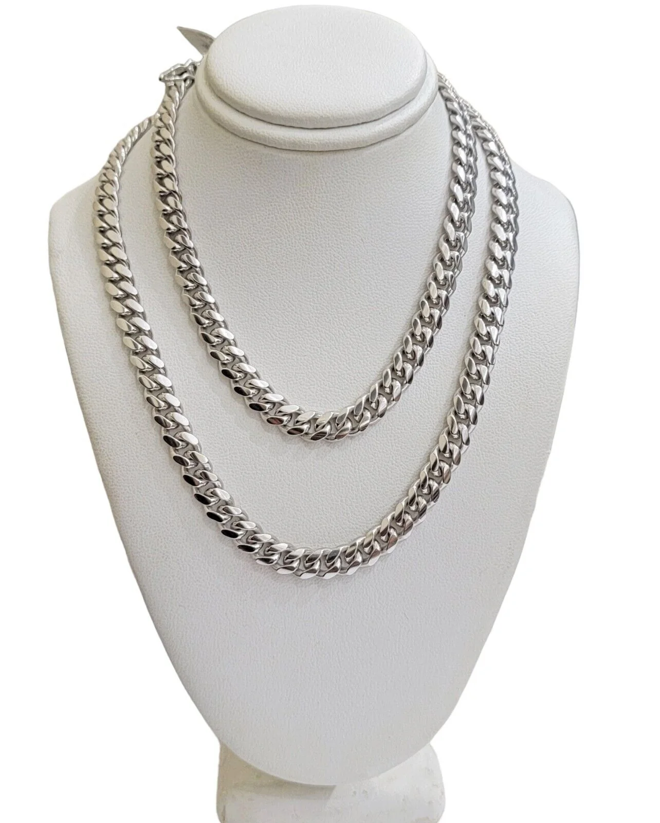 10k White Gold Miami Cuban Link Chain 7mm Solid Necklace 7mm 26" Inch SOLID 10k - Image 5