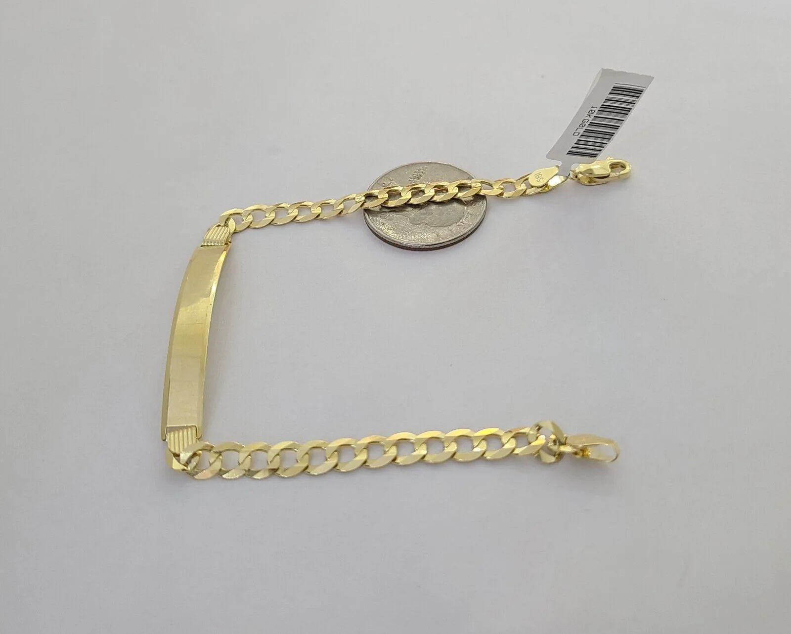 10k Yellow Gold 8" Inch Cuban Link ID Bracelet 6mm Lobster Clasp Real 10Kt - Image 6