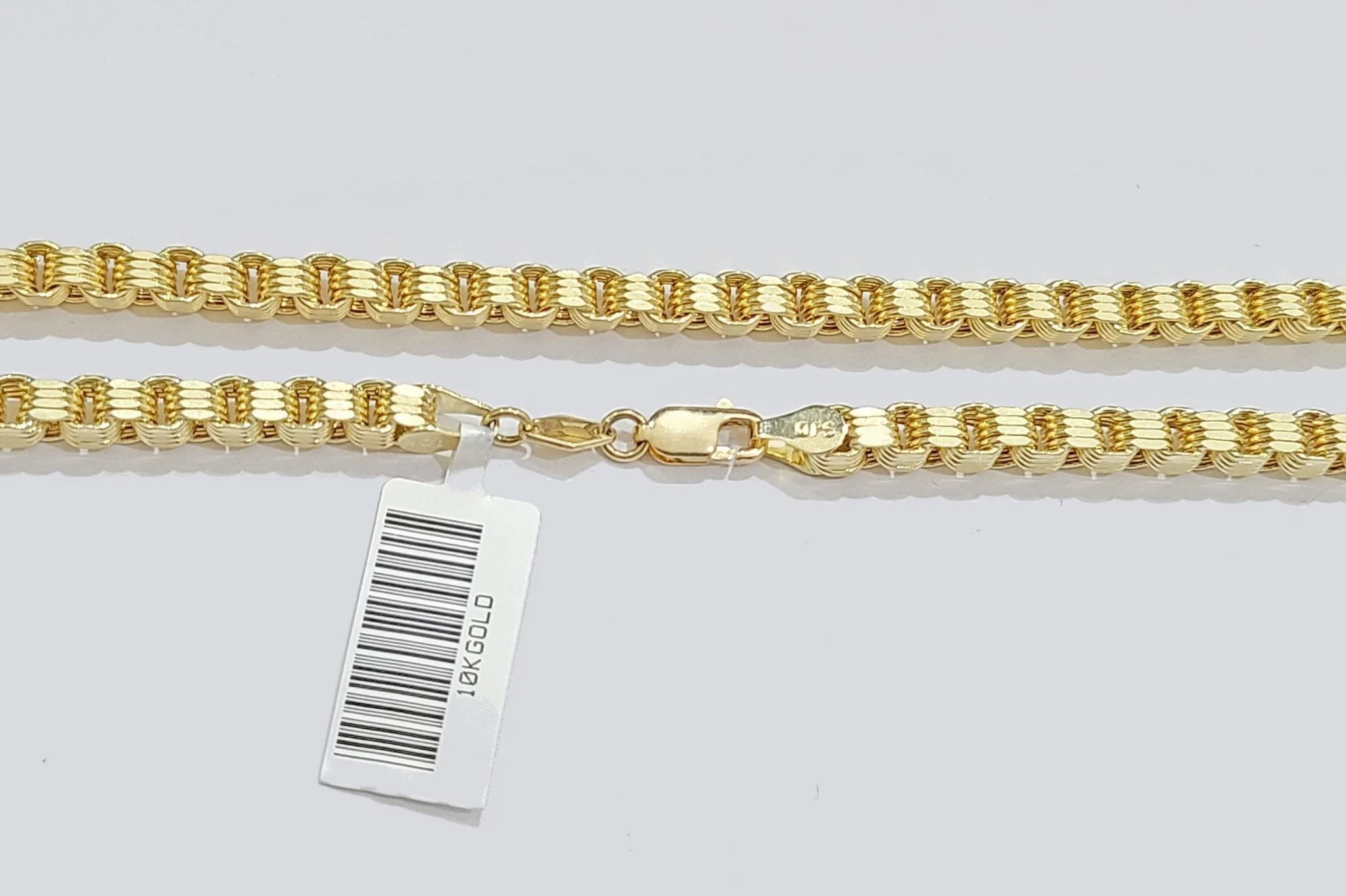 10k Yellow Gold Box Byzantine Bracelet 4mm Unisex 9.5" inch Real 10kt Men Women - Image 2