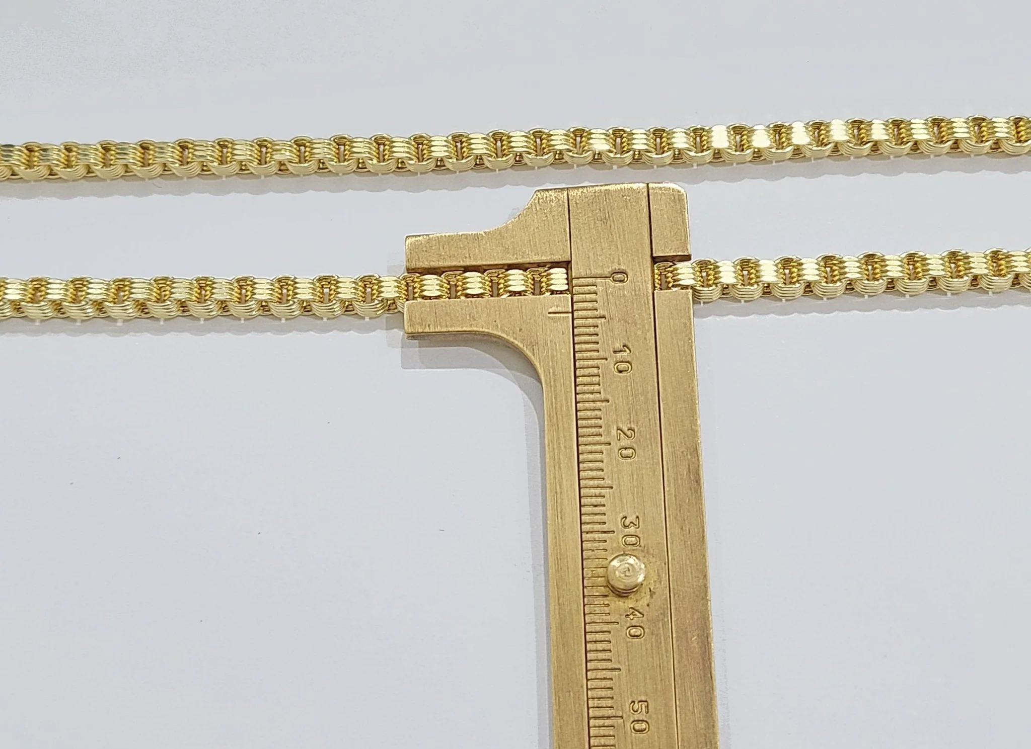 10K Yellow Gold Box Byzantine Chain Necklace 26'' Inch 4mm Real 10kt Lobster Lock - Image 5