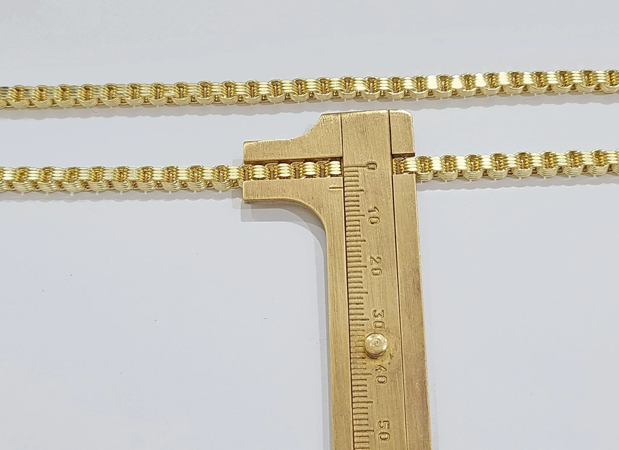 10K Yellow Gold Box Byzantine Chain Necklace 28'' Inch 4mm Real 10kt Lobster Lock - Image 5