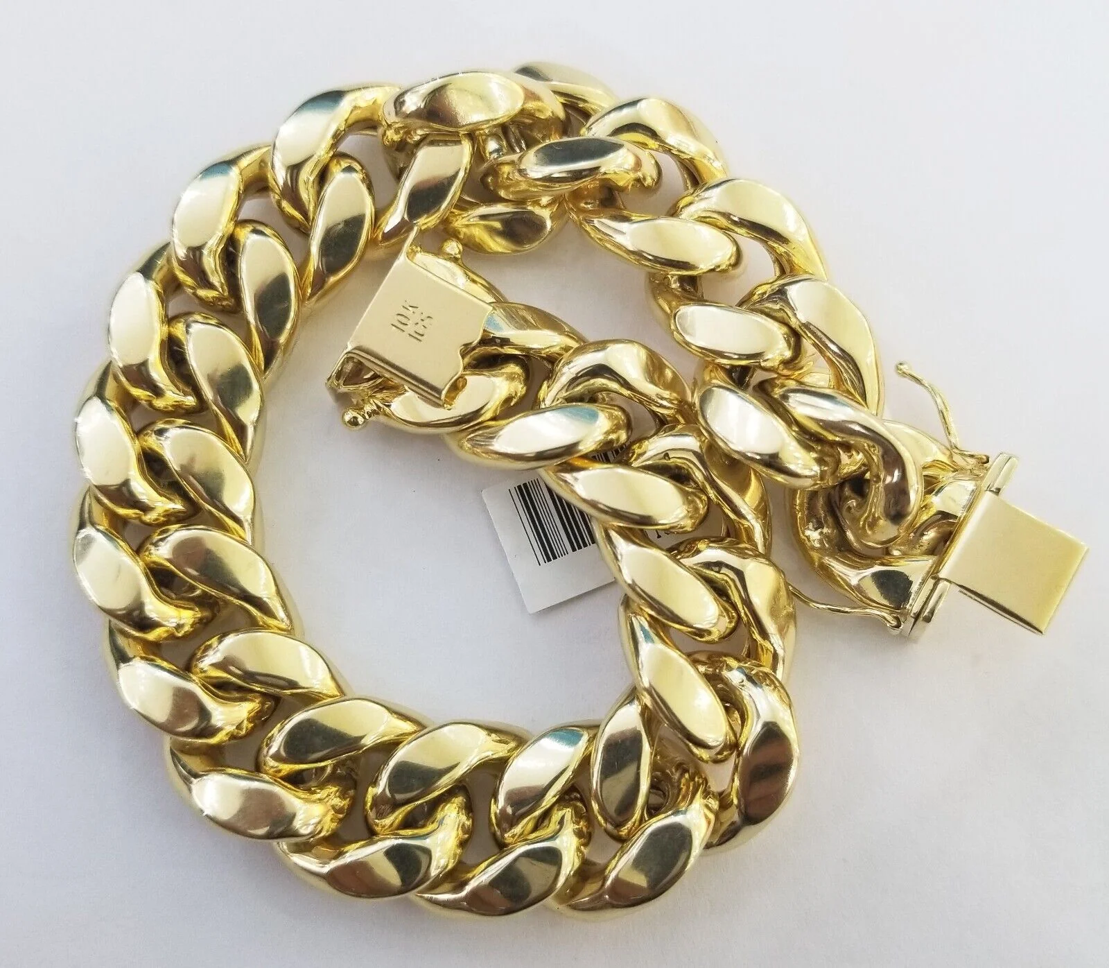 10K Yellow Gold Bracelet 15mm Miami Cuban Link 9" inch Real 10kt Gold Thick,mens - Image 5