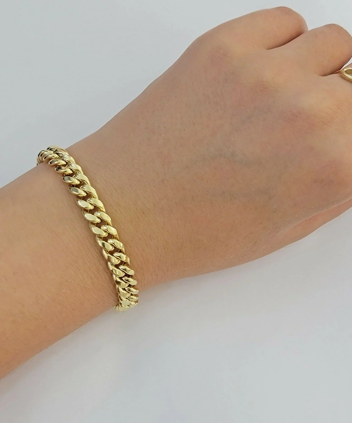 10k Yellow Gold Bracelet Miami Cuban Link 7.5" 8mm REAL 10 kt men &Women, STRONG - Image 8