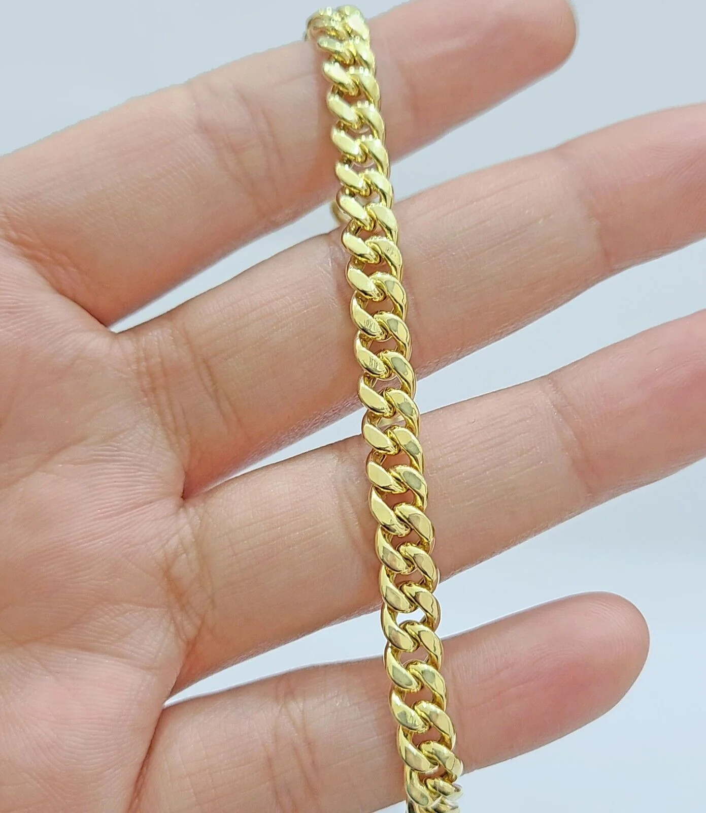 10k Yellow Gold Bracelet Miami Cuban Link 7.5 inch 6mm Box Lock Men Women REAL - Image 7