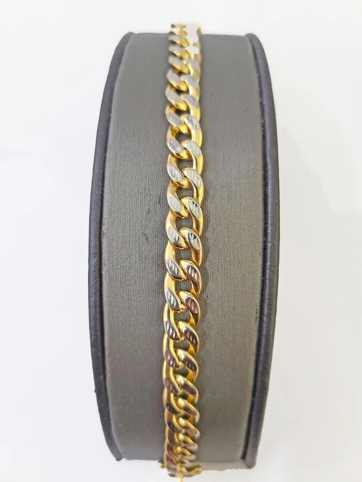 10K Yellow Gold Bracelet Real Cuban Curb Link Diamond Cut 10mm 8" Inch REAL Gold - Image 5