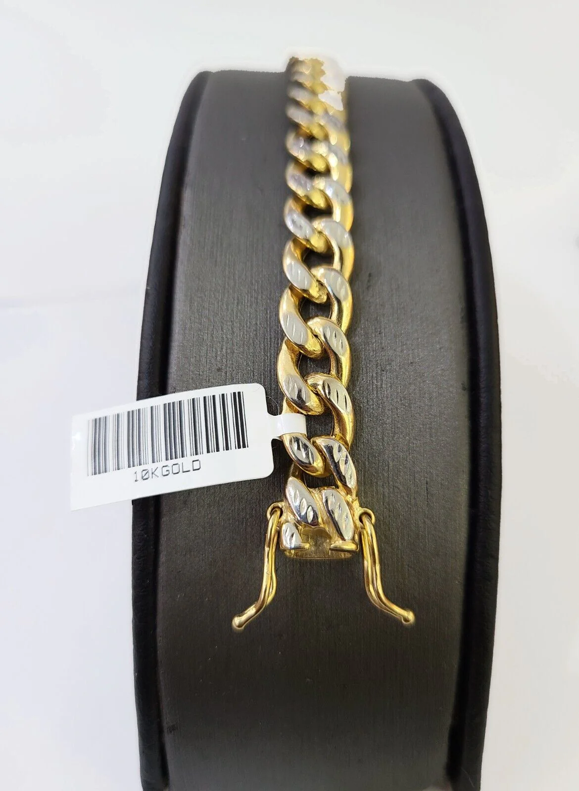 10K Yellow Gold Bracelet Real Cuban Curb Link Diamond Cut 10mm 8" Inch REAL Gold - Image 6