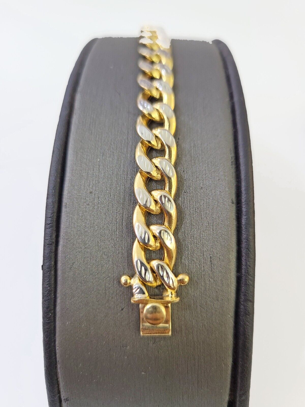 10K Yellow Gold Bracelet Real Cuban Curb Link Diamond Cut 10mm 8" Inch REAL Gold - Image 7