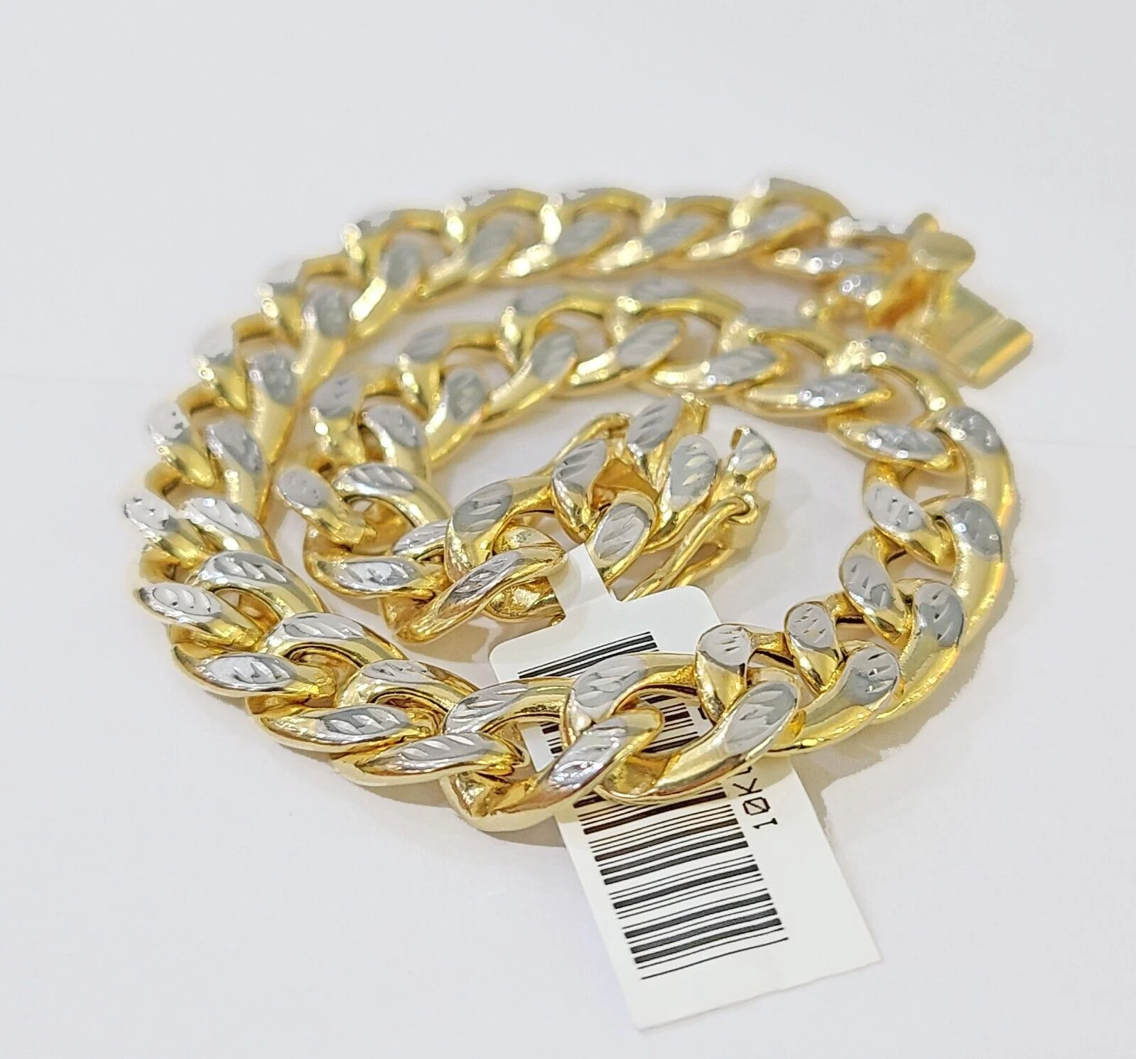 10K Yellow Gold Bracelet Real Cuban Curb Link Diamond Cut 8mm 8" Inch REAL Gold - Image 11