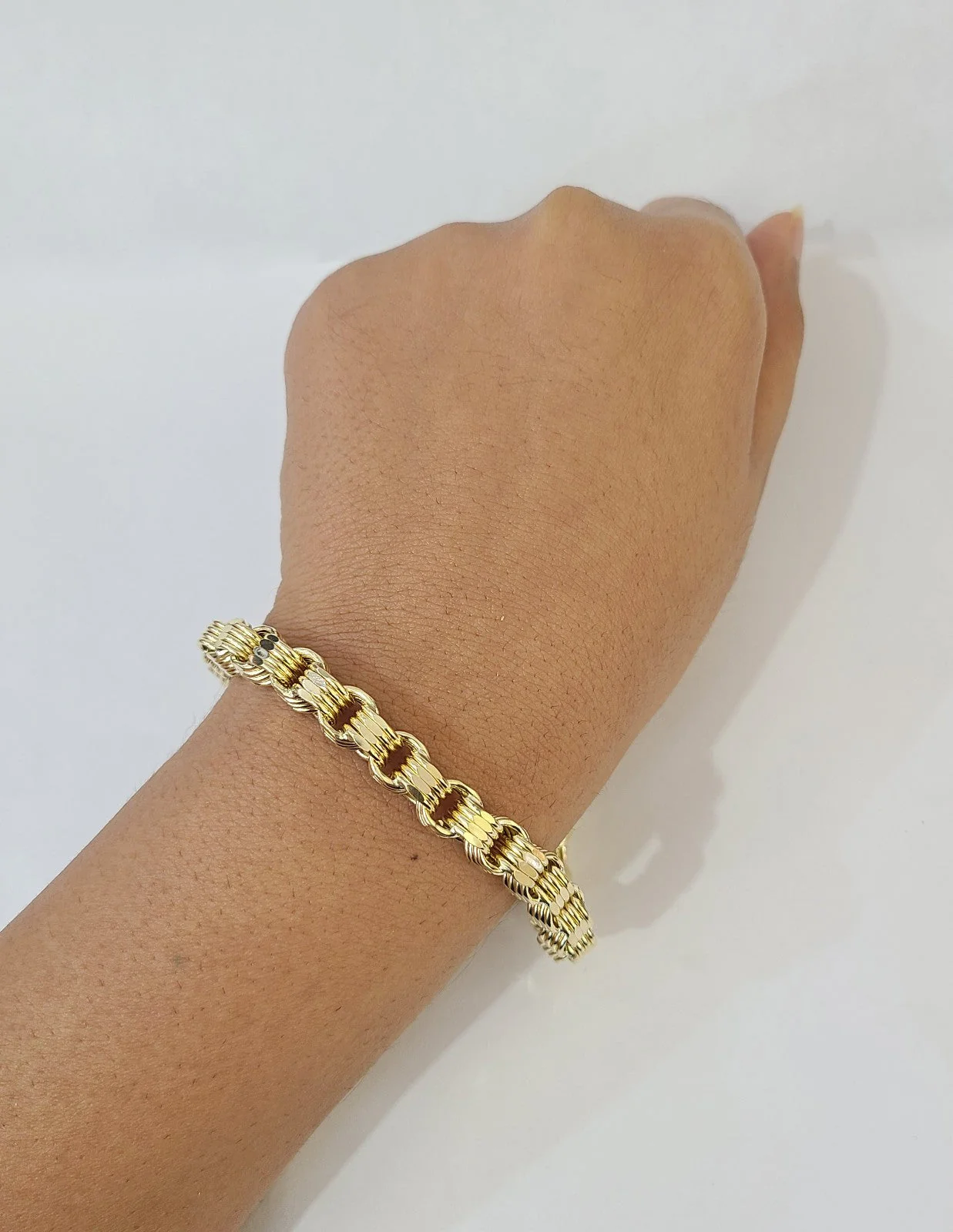 10k Yellow Gold Byzantine Chain 6mm Necklace Bracelet Set Real Men Women Real - Image 6
