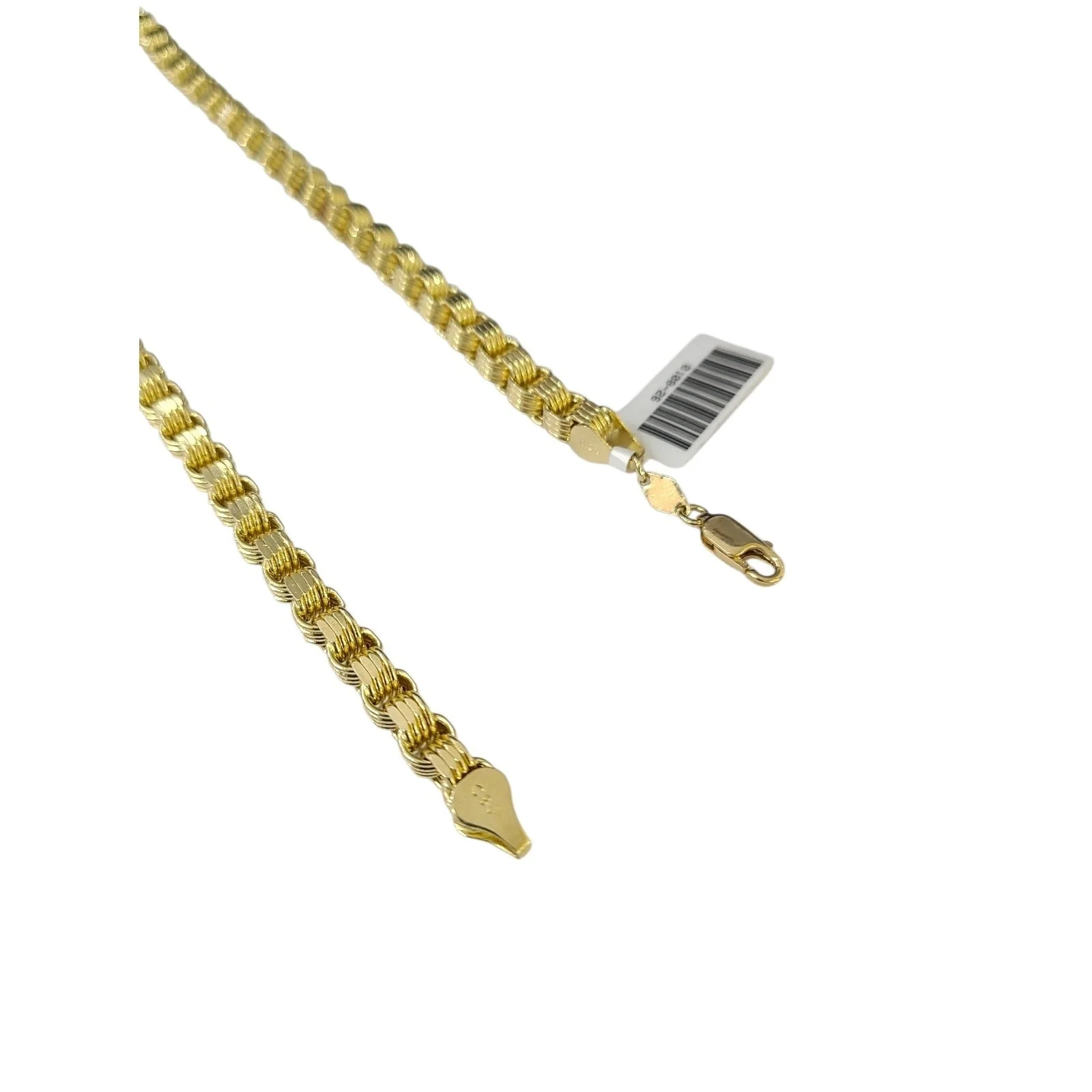 10K Yellow Gold Byzantine Chain Necklace 5mm 26 Inch 10kt Diamond Cuts Men's - Image 3