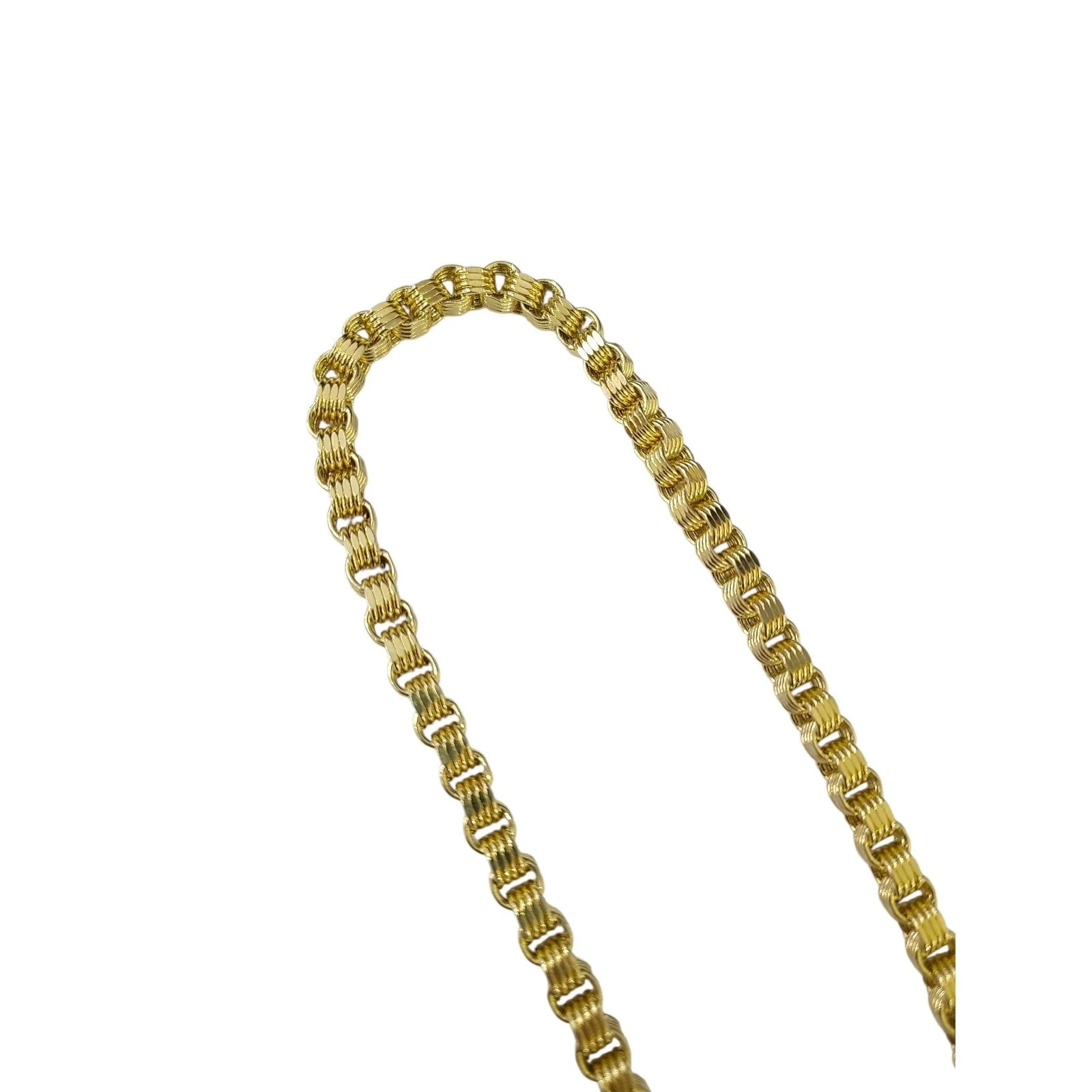 10K Yellow Gold Byzantine Chain Necklace 5mm 26 Inch 10kt Diamond Cuts Men's - Image 5