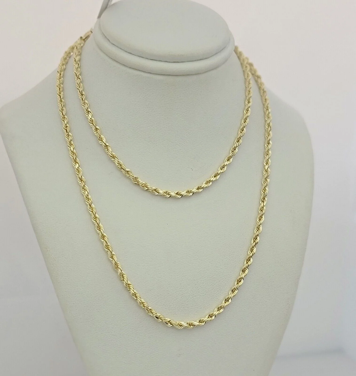 10k Yellow Gold Chain Rope Necklace 3mm 18" 20" 22" 24" 26" 28 Inch REAL 10kt - Image 7