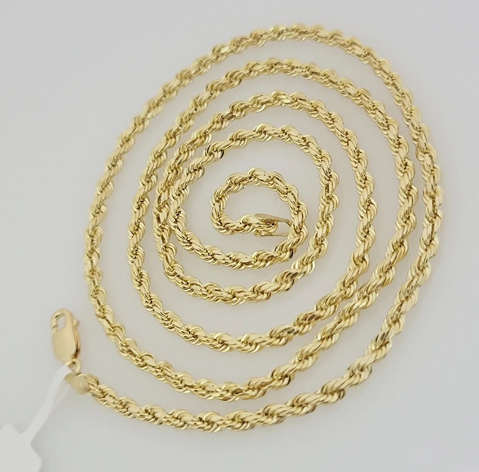 10k Yellow Gold Chain Rope Necklace 3mm 18" 20" 22" 24" 26" 28 Inch REAL 10kt - Image 9