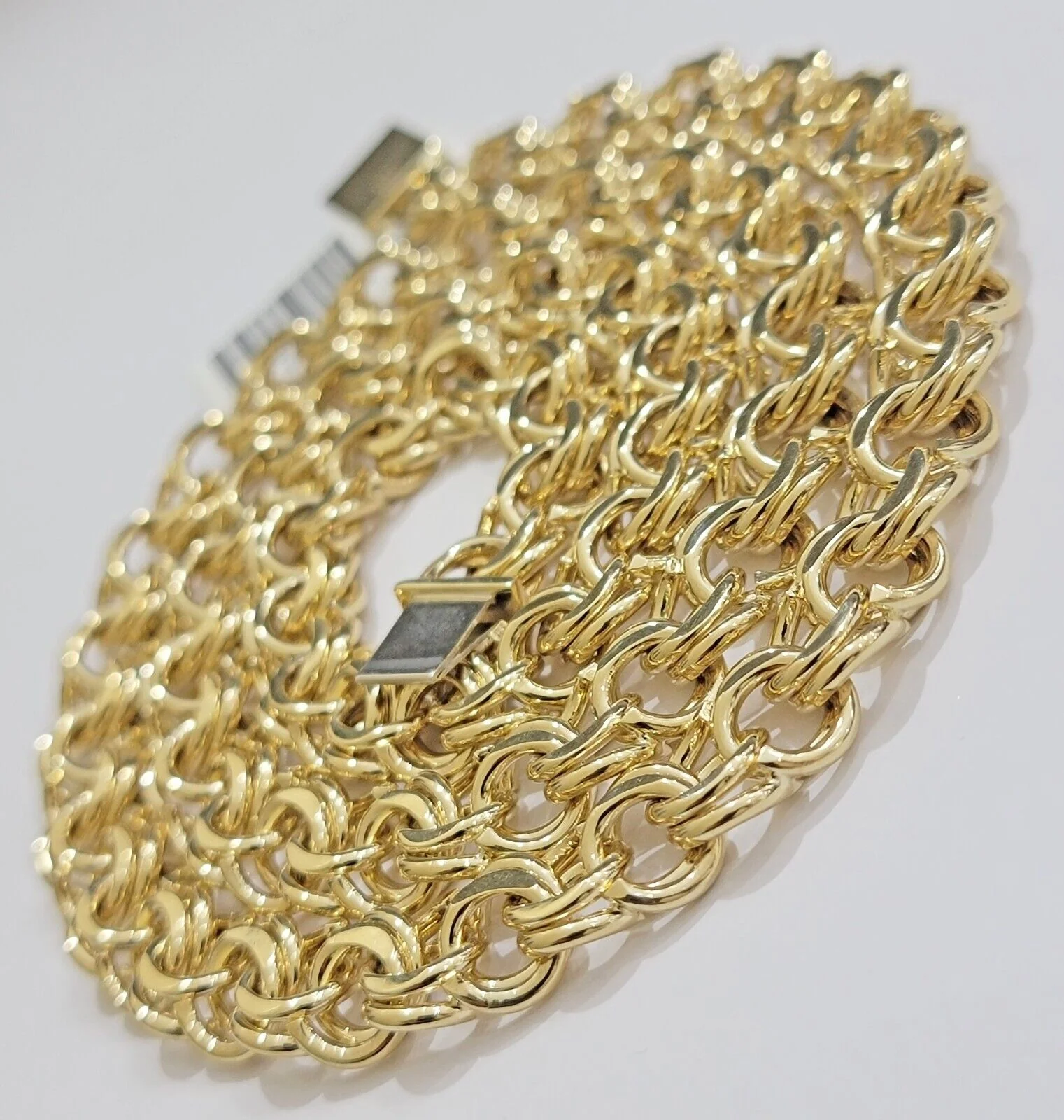 10k Yellow Gold Chino Chain Solid Link Necklace 9mm 22"-26" Real 10kt Box Clasp - Image 5