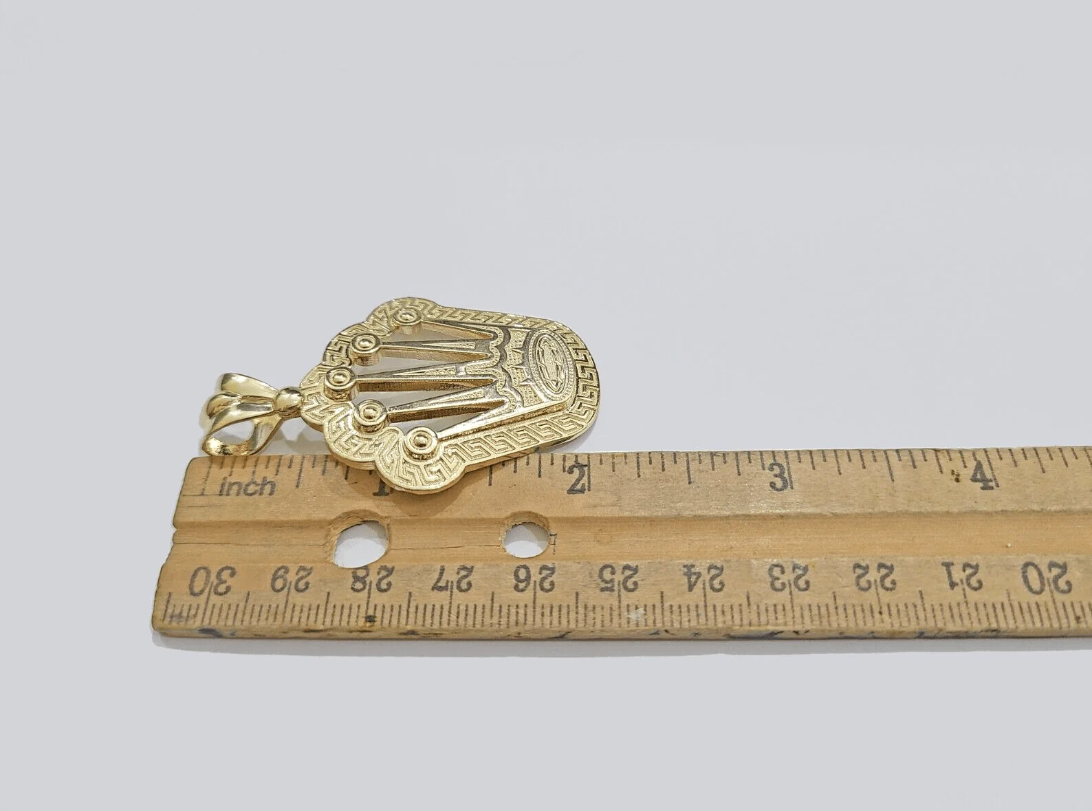 10k Yellow Gold Crown Charm Rope Chain 7mm 22'' Necklace Pendant 10kt Real - Image 15