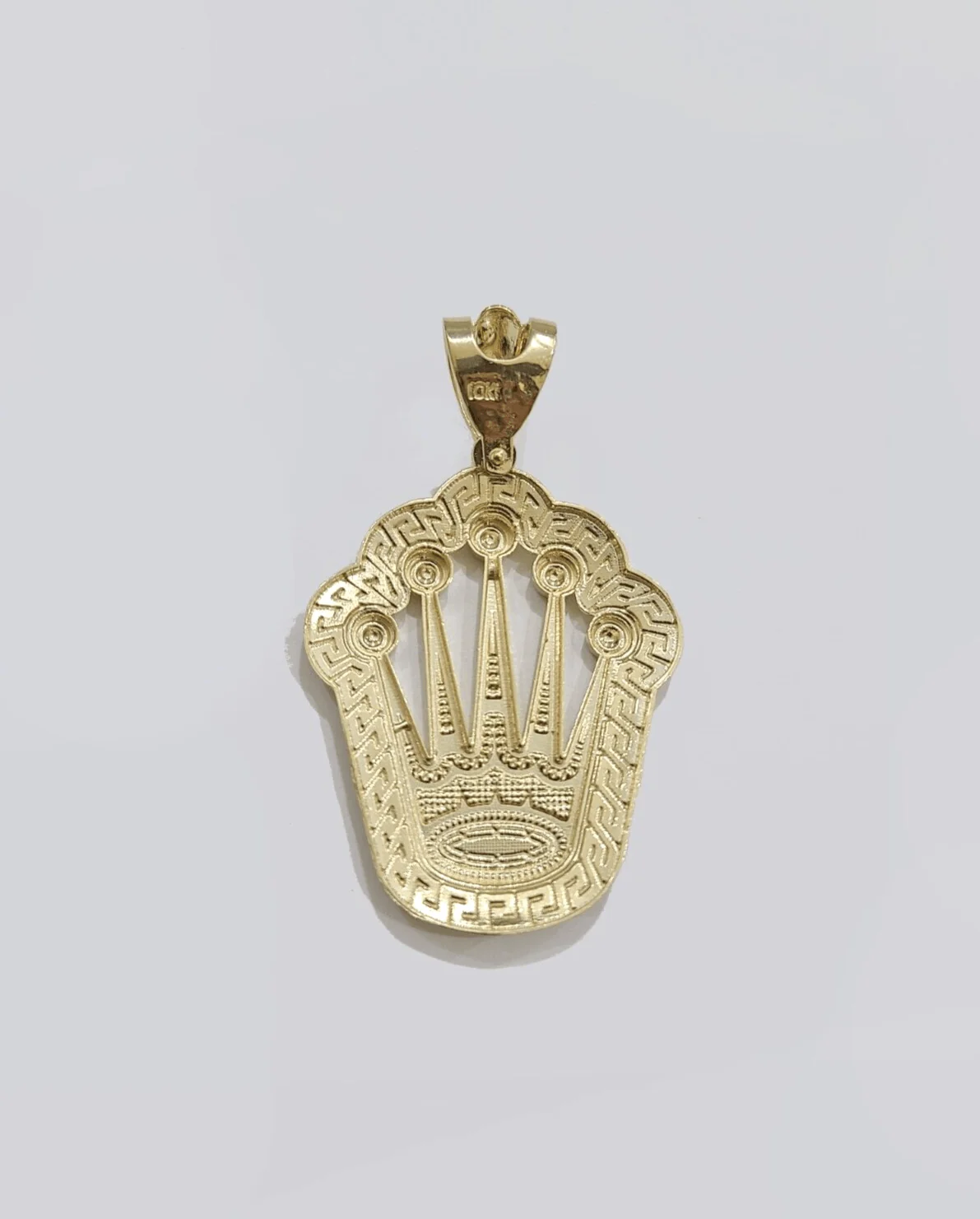 10k Yellow Gold Crown Charm Rope Chain 7mm 30'' Necklace Pendant 10kt Real - Image 5