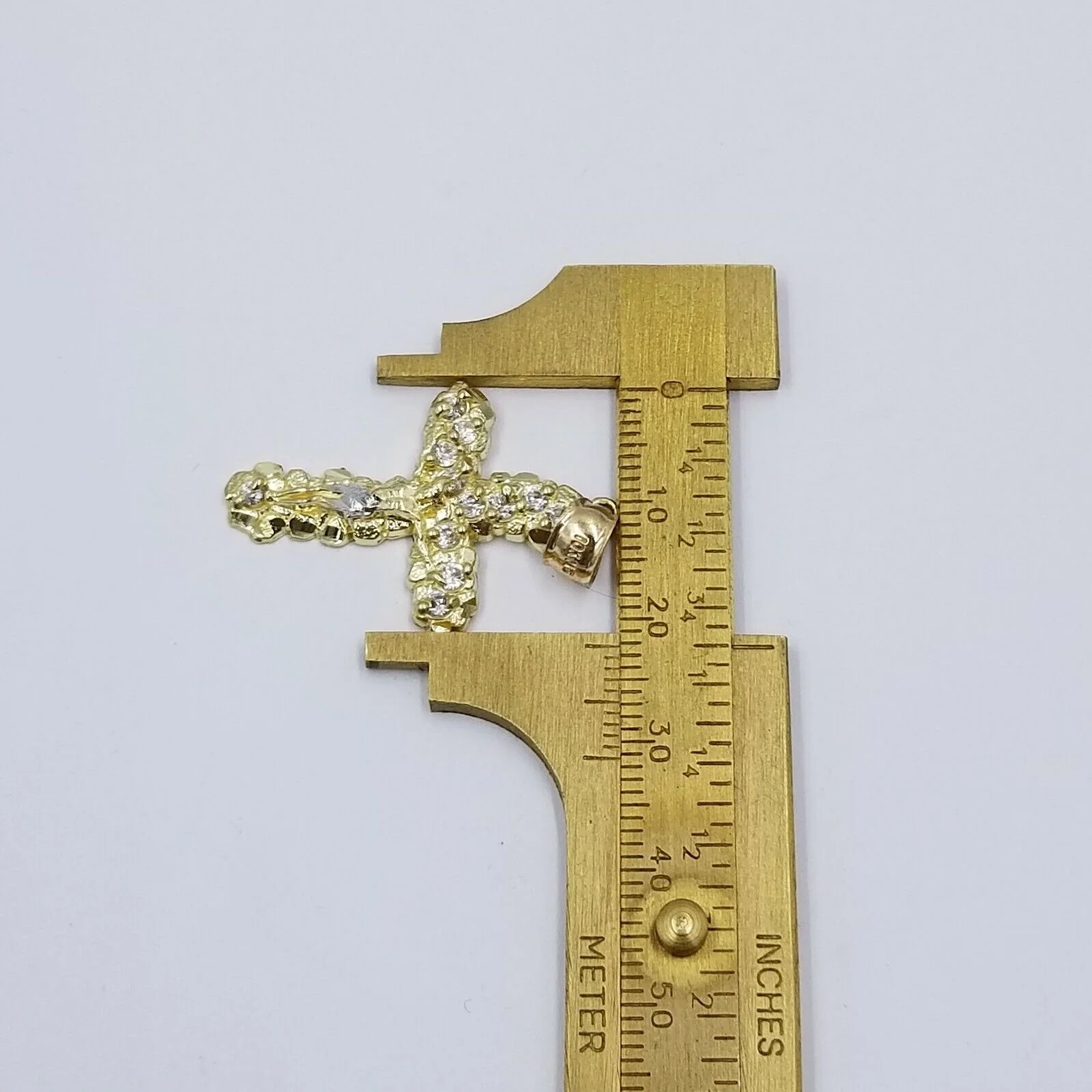 10k Yellow Gold Crucifix Cross Jesus Pendant Rope Chain 18" 20" 22" 24" 26" - Image 10