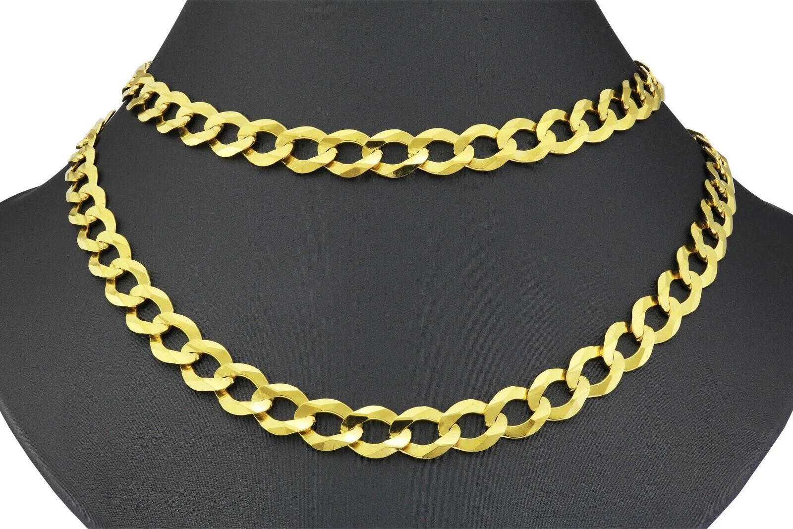 10k Yellow Gold Cuban Curb Link Chain 8mm Necklace 22'' Real 10kt Lobster Lock - Image 3