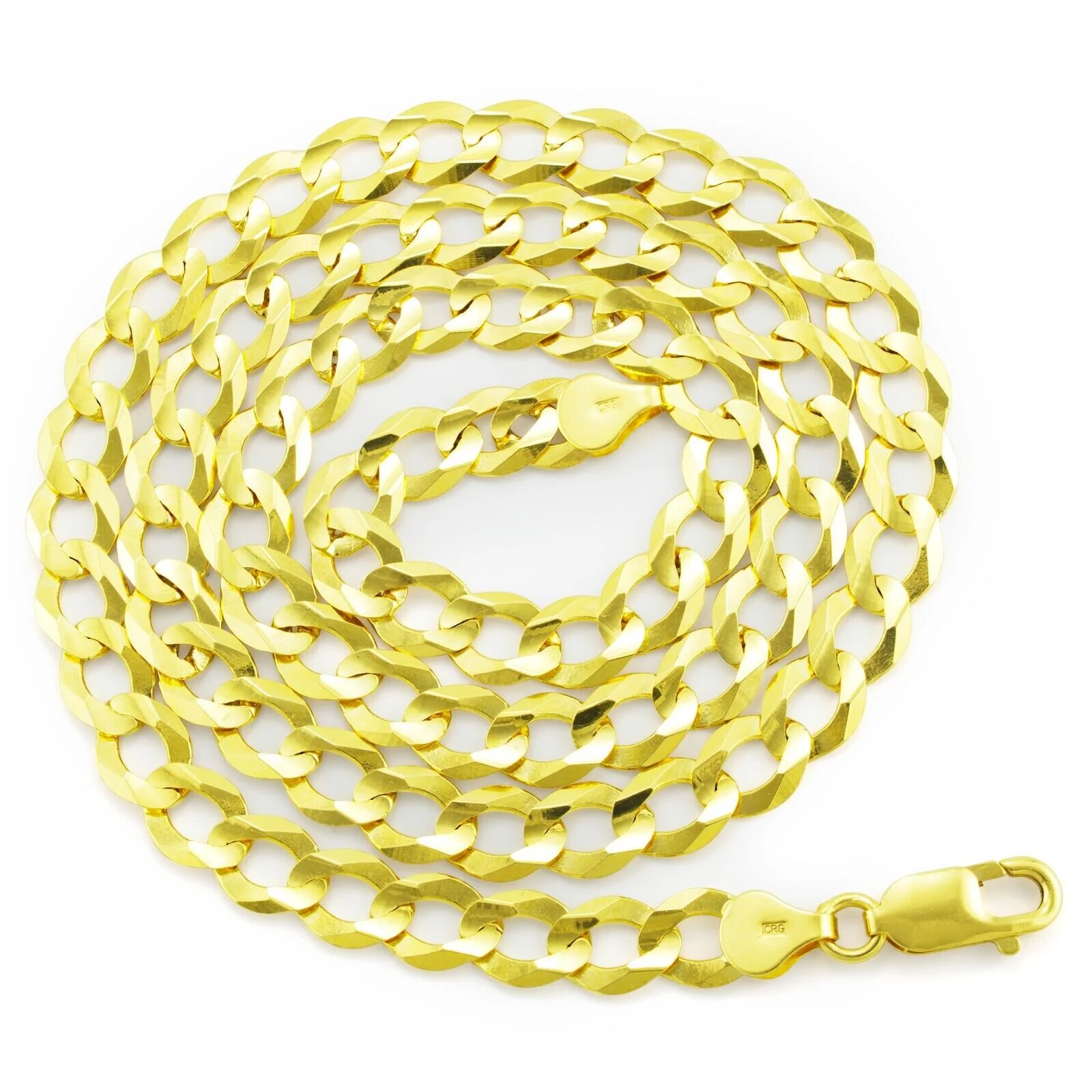 10k Yellow Gold Cuban Curb Link Chain 8mm Necklace 22'' Real 10kt Lobster Lock - Image 9