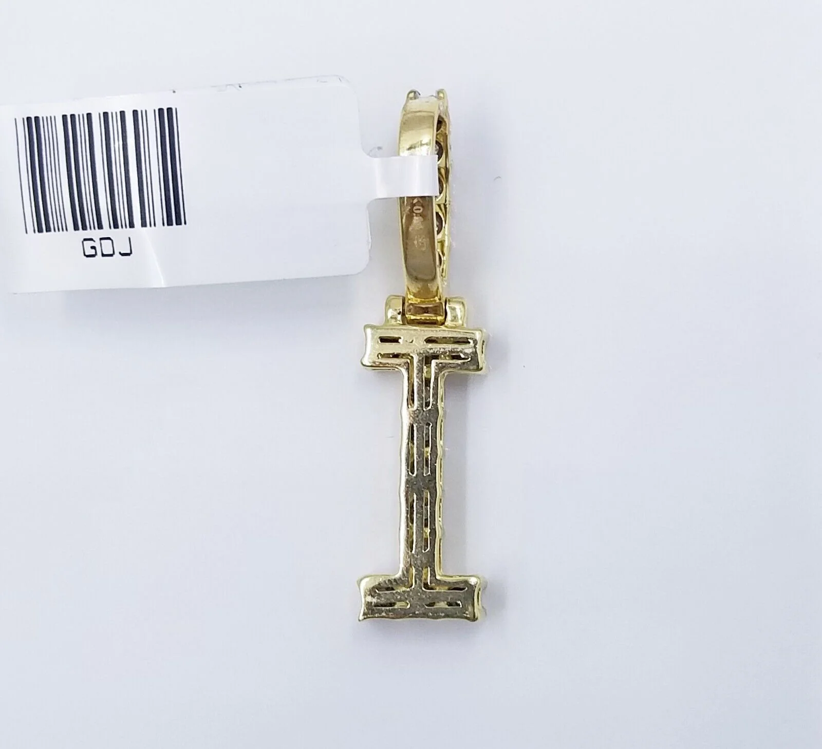 10k Yellow Gold Diamond Letter A-Z Initial Charm Pendant Real Diamond - Image 19