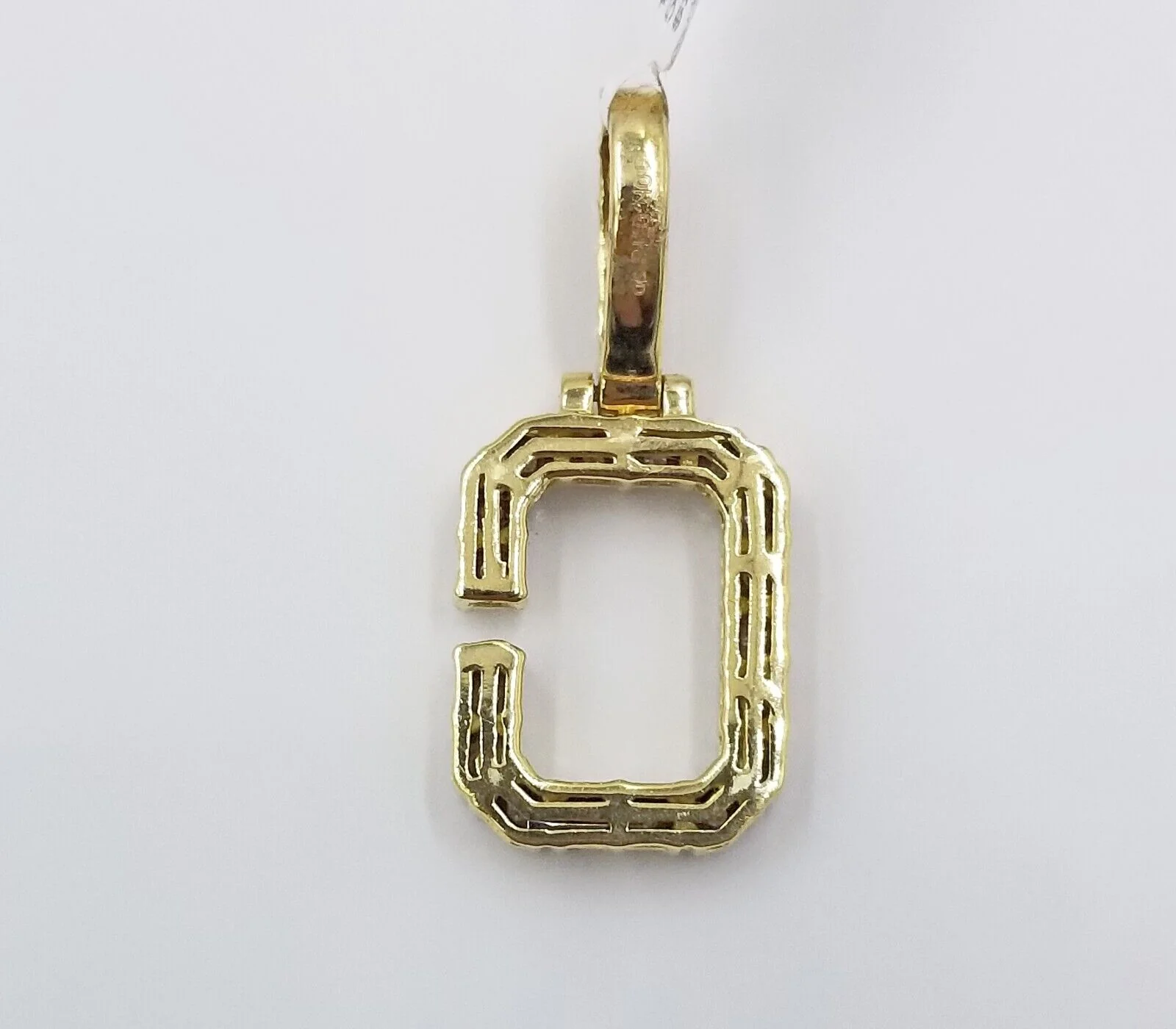 10k Yellow Gold Diamond Letter A-Z Initial Charm Pendant Real Diamond - Image 21