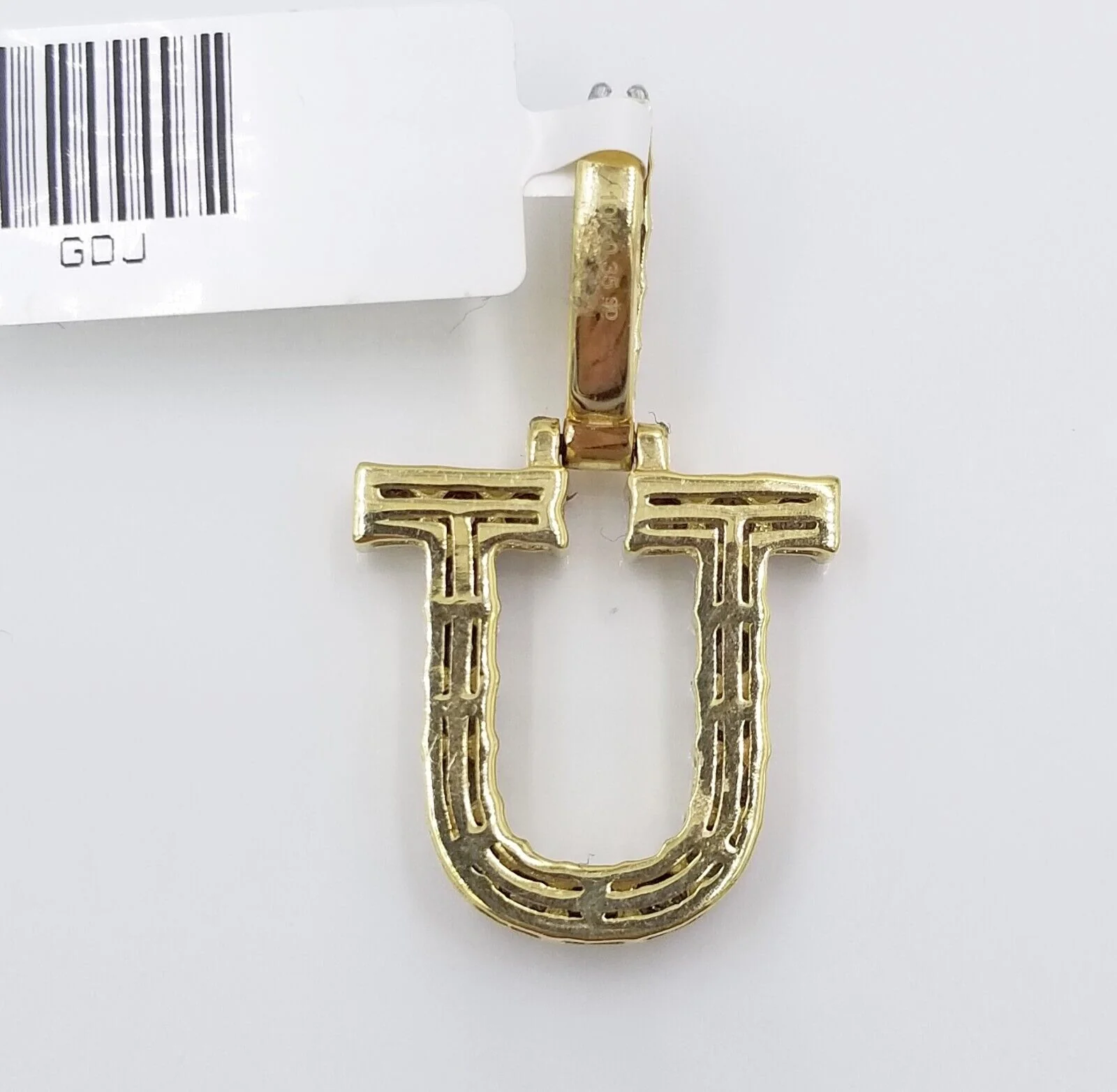 10k Yellow Gold Diamond Letter A-Z Initial Charm Pendant Real Diamond - Image 30