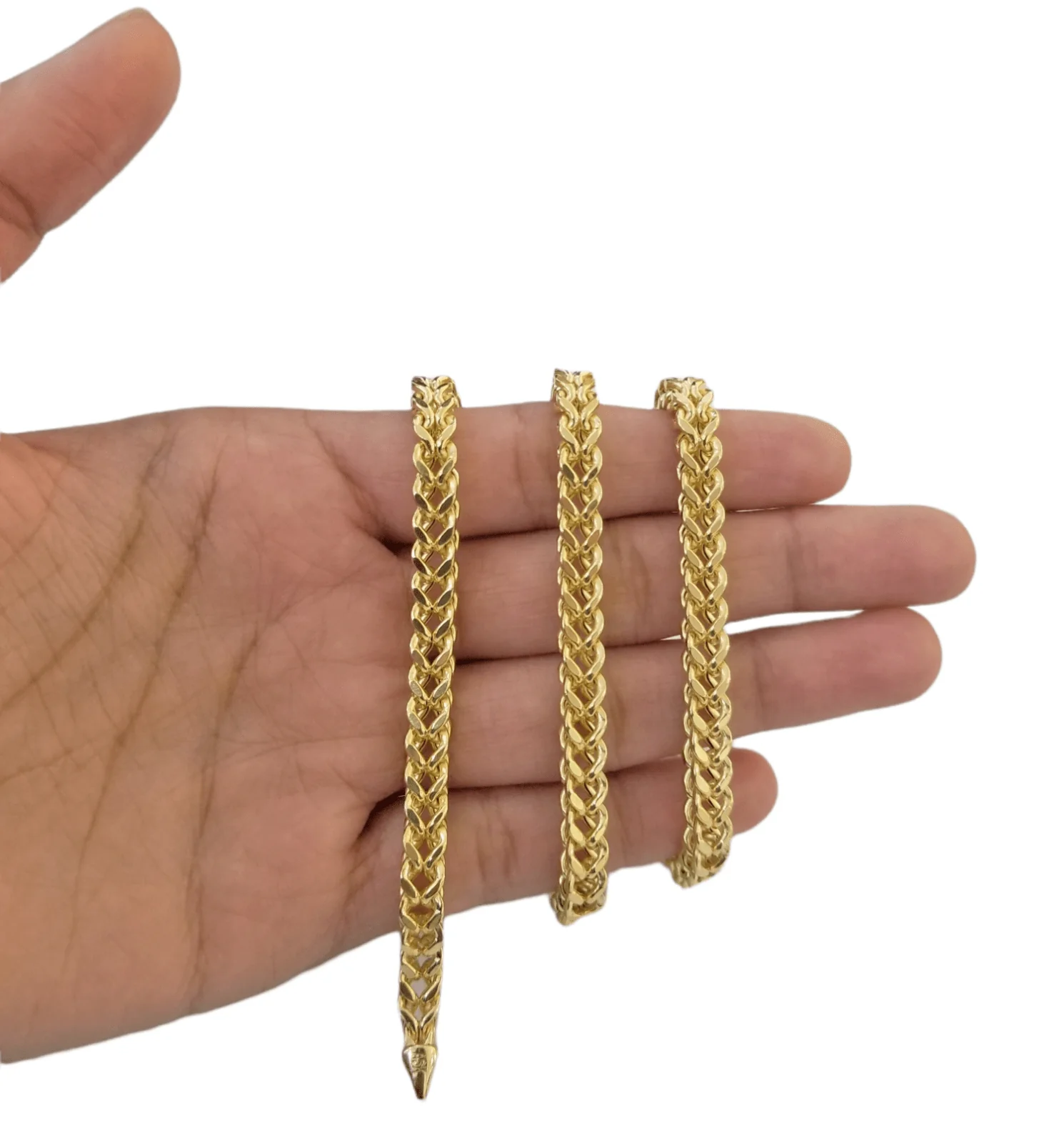 10k Yellow Gold Franco Chain 22 24 26 28" Inch Real Gold 5mm Necklace - Image 3