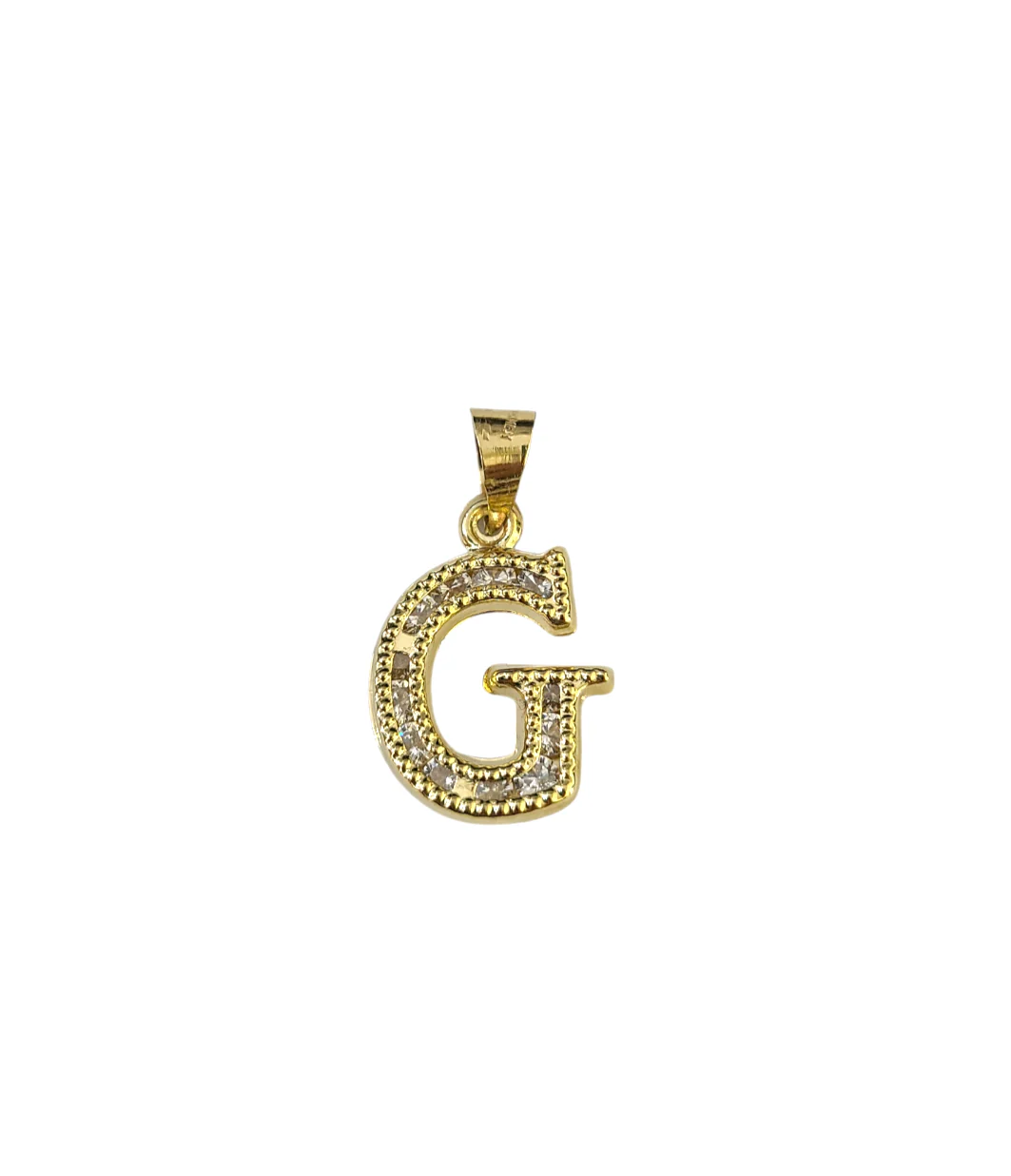 10K Yellow Gold G Initial Charm Pendant Alphabet Real 10kt Men Women - Image 3