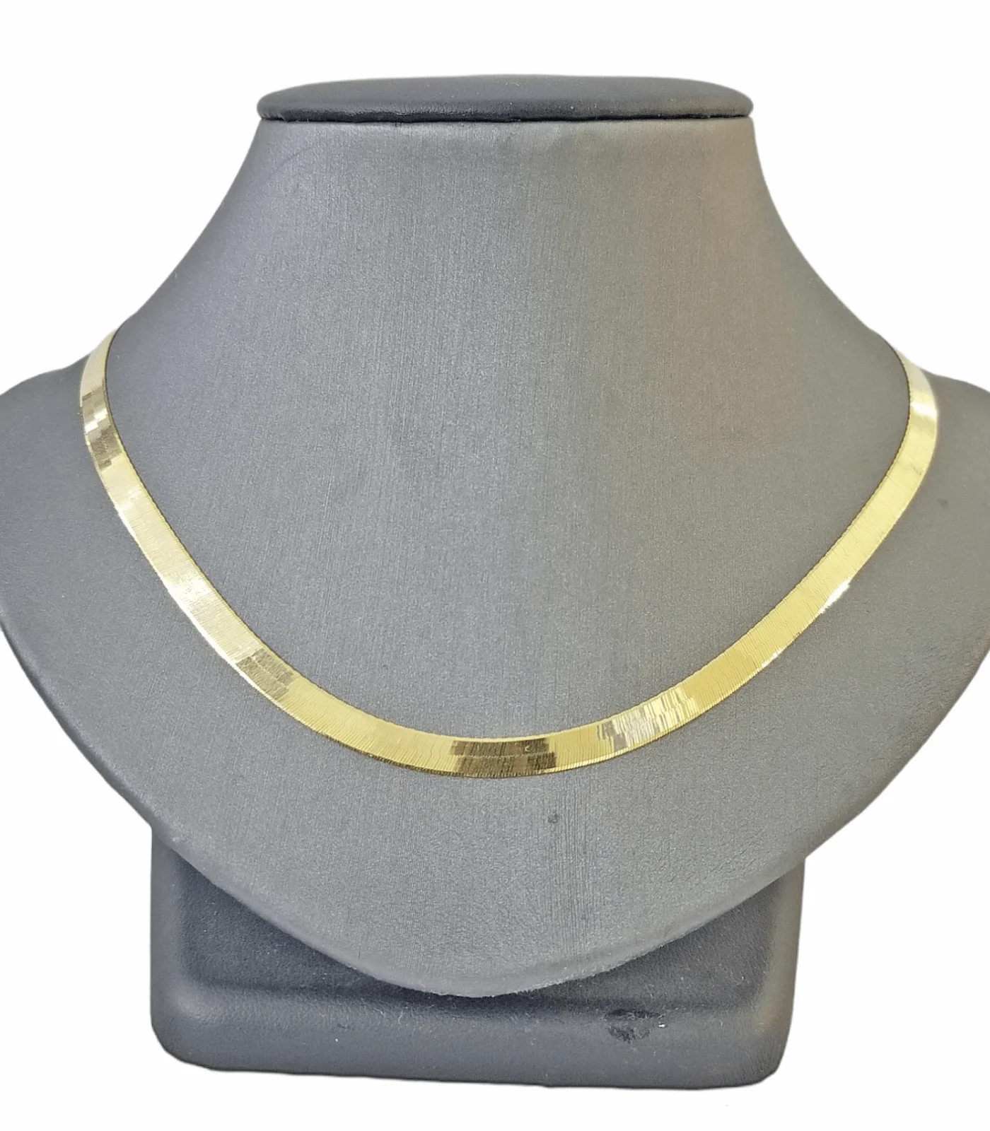 10K Yellow Gold Herringbone Chain Necklace 22 Inch 5mm Lobster lock Real 10kt - Image 4