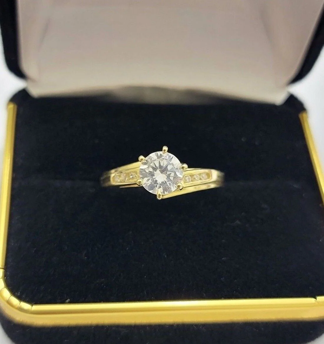 10k Yellow Gold Ladies Ring Wedding Band Engagement Round New Casual Style SALE Ring Sizes 6,7,8,9,10,11 & 12