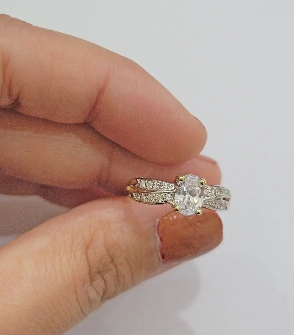 10k Yellow Gold Ladies Solitaire Ring For Womens Casual Band SALE Real Brand New Ring Sizes 6,7,8,9,10,11 & 12 - Image 2