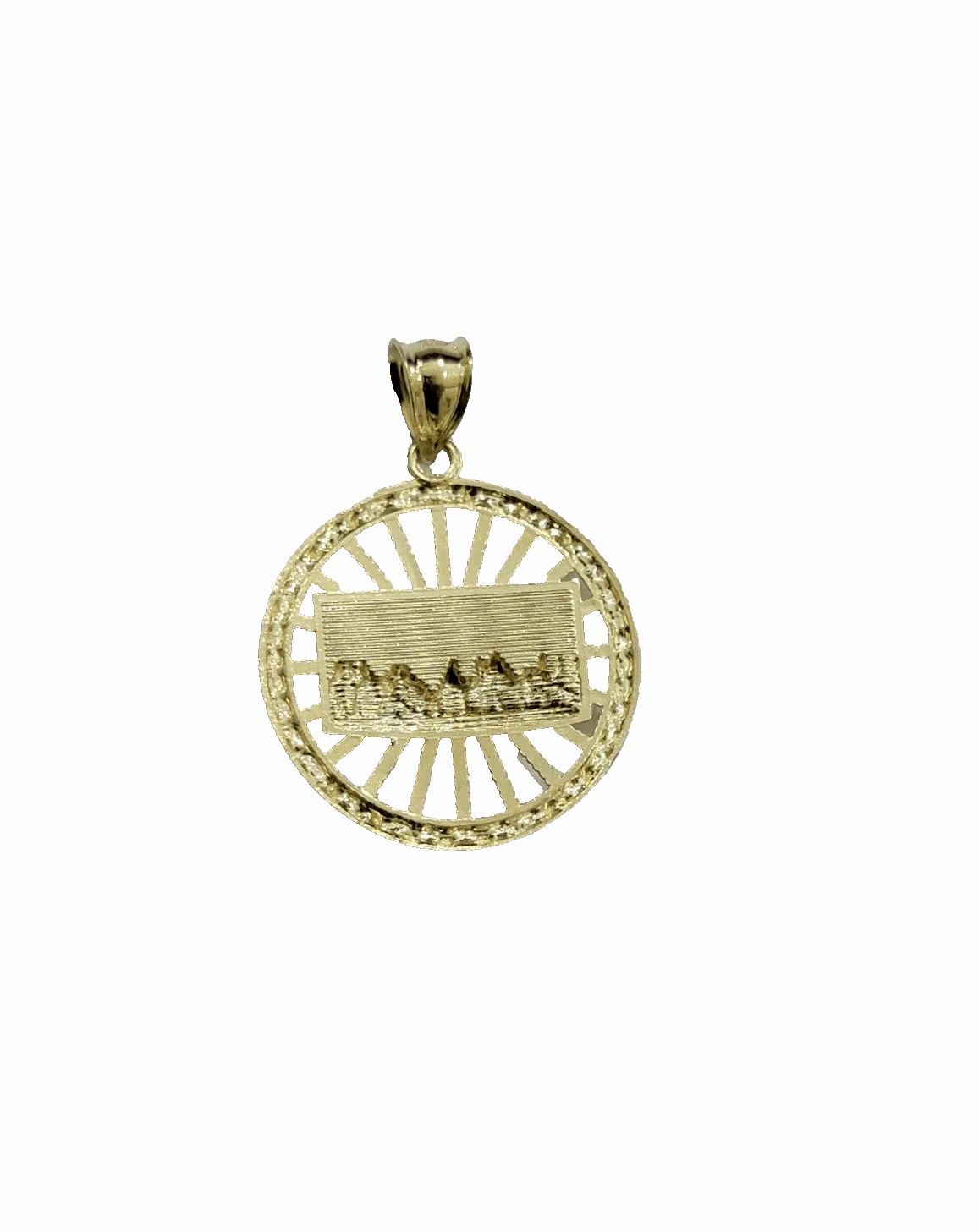 10k Yellow Gold Last Supper Charm Miami Cuban Chain 18'' 10kt Pendant Necklace - Image 9