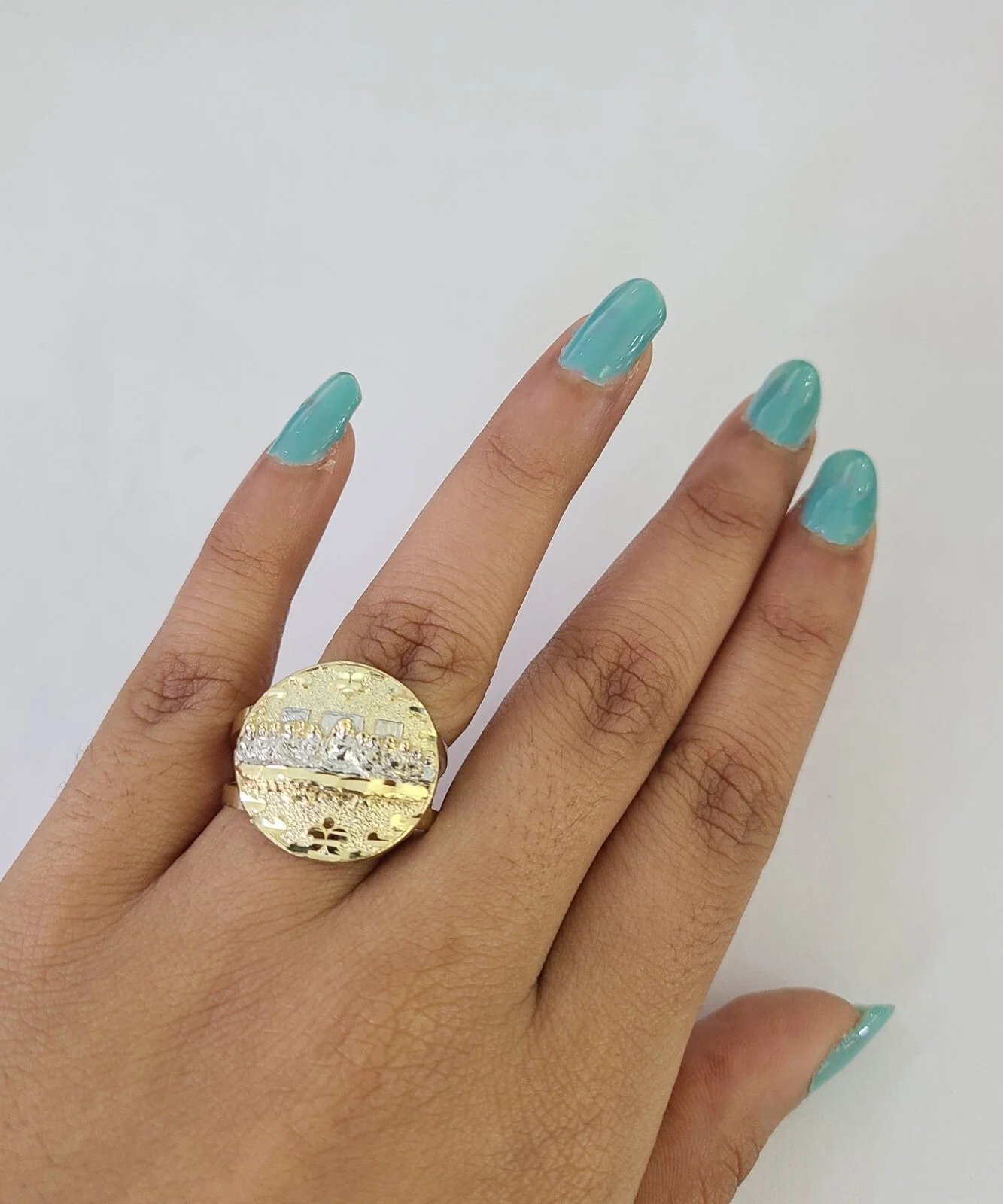 10k Yellow Gold Last Supper Ring Casual Band Genuine Brand New All Sizes - Image 4
