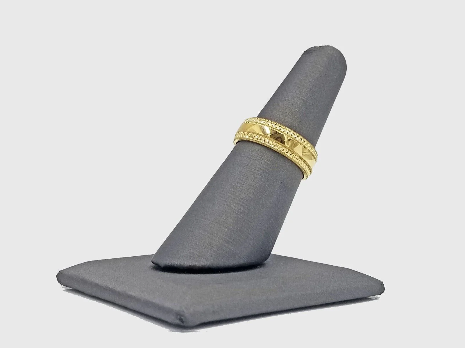 10k Yellow Gold Mens Band Engagement Wedding Ring Real 10kt gold Ring Sizes 6,7,8,9,10,11 & 12 - Image 2