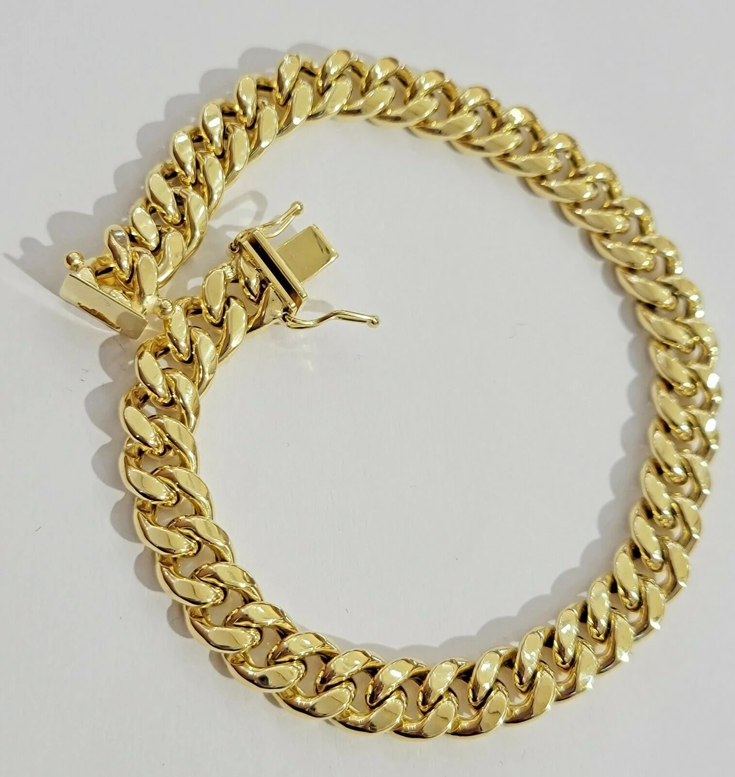 10K Yellow Gold Miami Cuban Bracelet 9MM 8" Inch Box Lock Link REAL 10KT Thick - Image 6