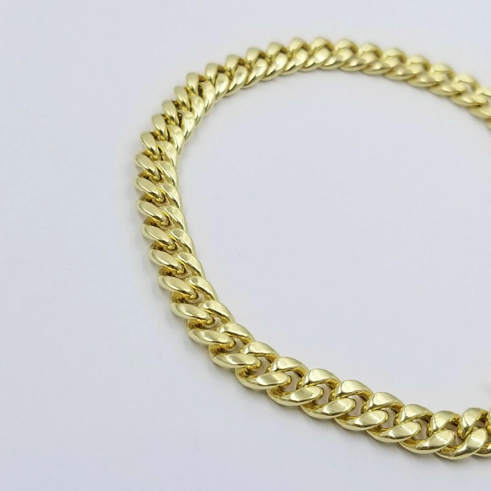 10k Yellow Gold Miami Cuban Bracelet Real 10kt Gold 6mm Link 7 inch Men Women - Image 5