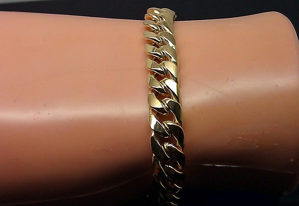 10k Yellow Gold Miami Cuban Bracelet Real 10kt Gold 6mm Link 7 inch Men Women - Image 8