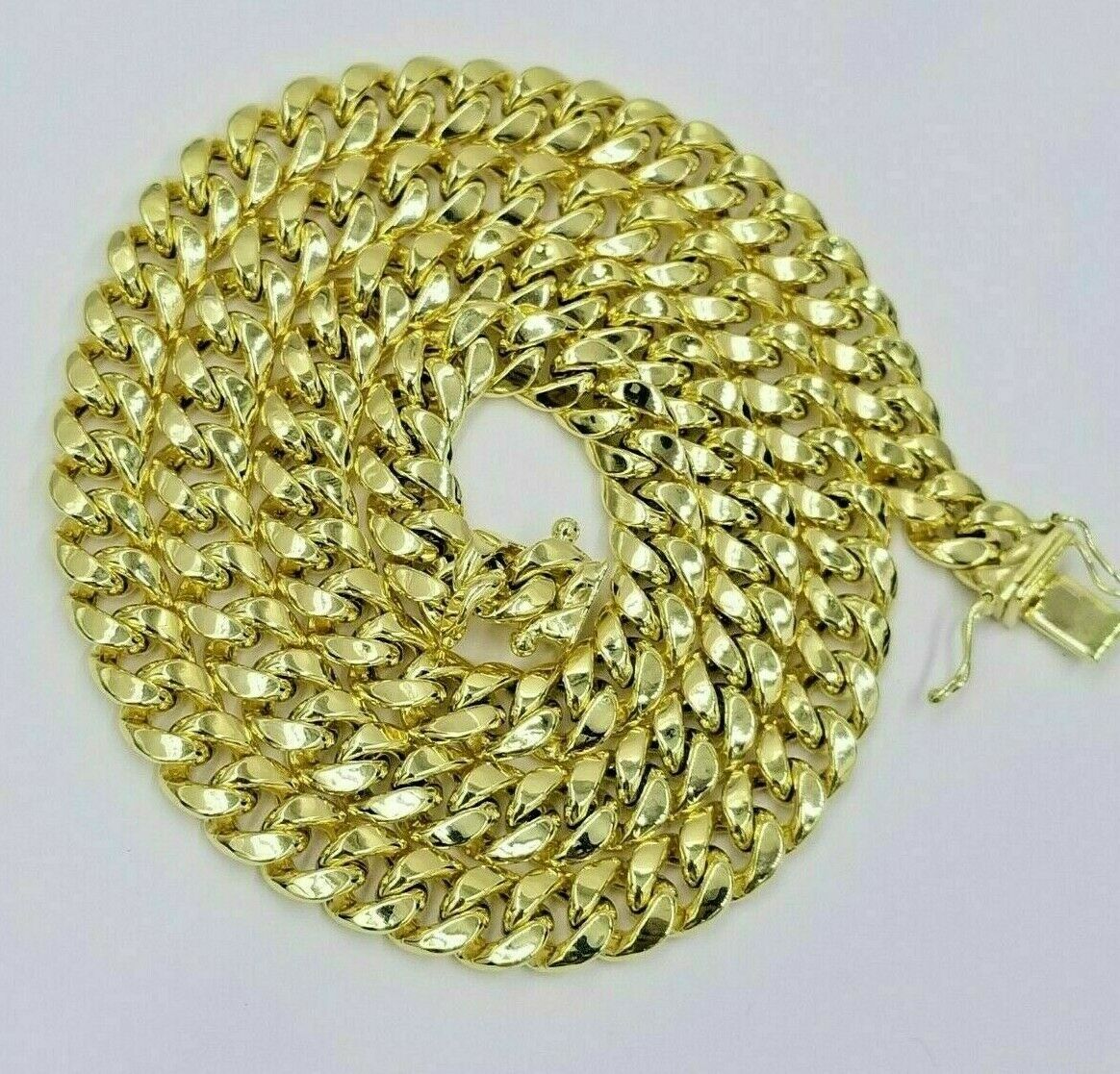 10k Yellow Gold Miami Cuban Chain 24" 8mm Men Women link REAL 10kt Necklace ,Box - Image 2