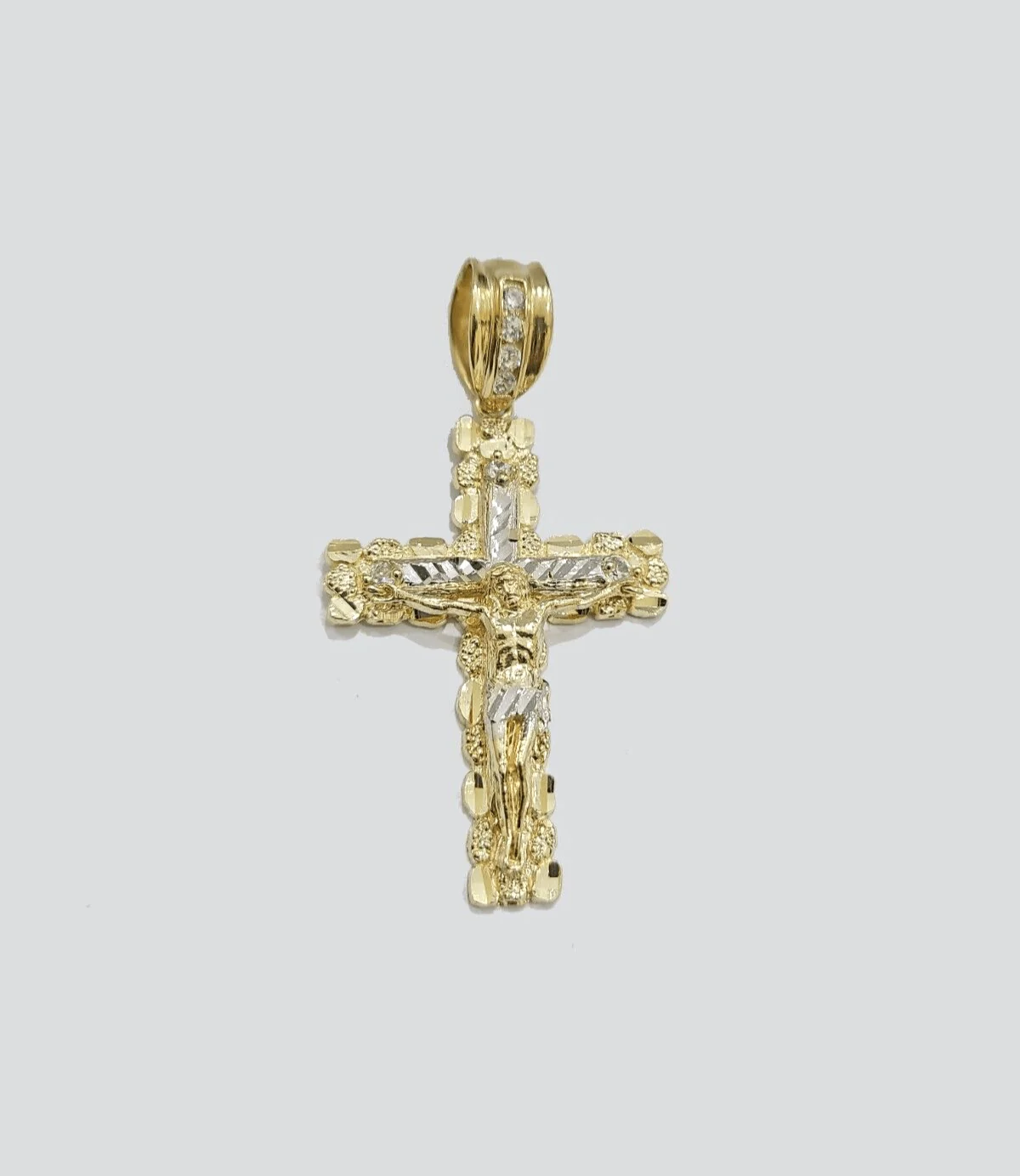 10k Yellow Gold Miami Cuban Chain 5mm 24" inch Necklace Jesus Cross Charm Real - Image 6