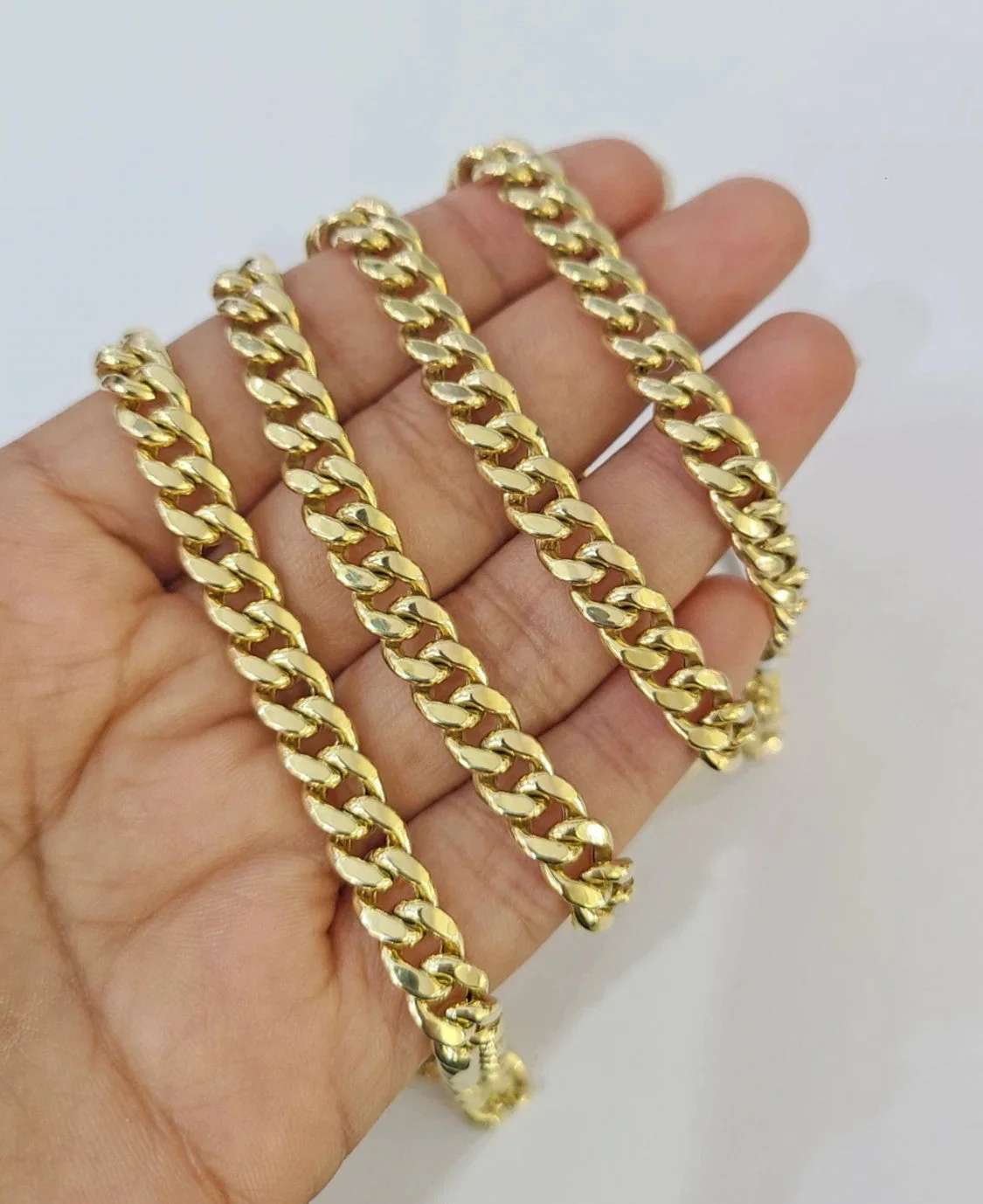 10k Yellow Gold Miami Cuban Chain 6mm Necklace Bracelet Set Real Men Women - Image 6