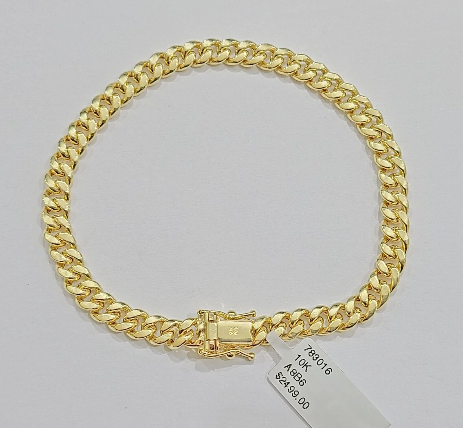 10k Yellow Gold Miami Cuban Link Bracelet 7" inch 7mm Real 10kt Kids and Ladies - Image 3