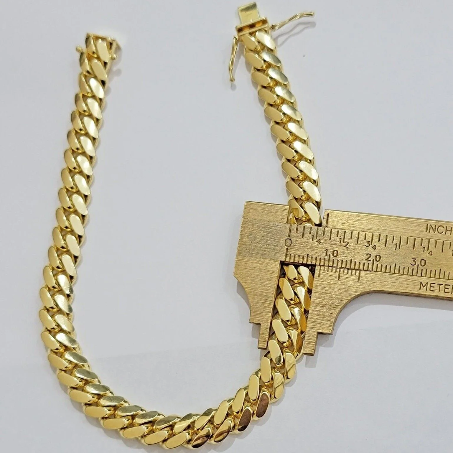 10k Yellow Gold Miami Cuban Link Bracelet 8.5mm 9" Inch Box Clasp, REAL SOLID - Image 10
