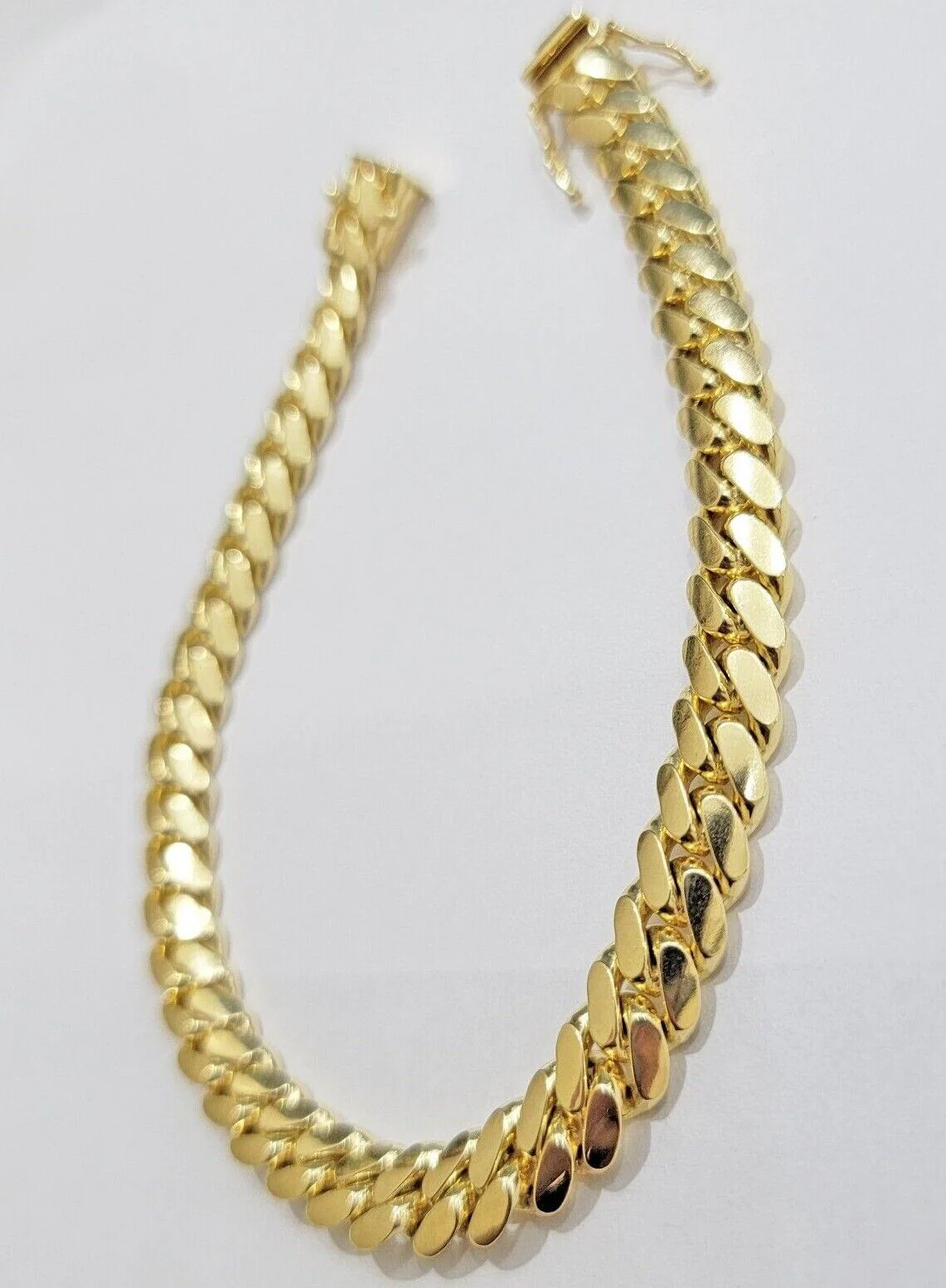 10k Yellow Gold Miami Cuban Link Bracelet 8.5mm 9" Inch Box Clasp, REAL SOLID - Image 8