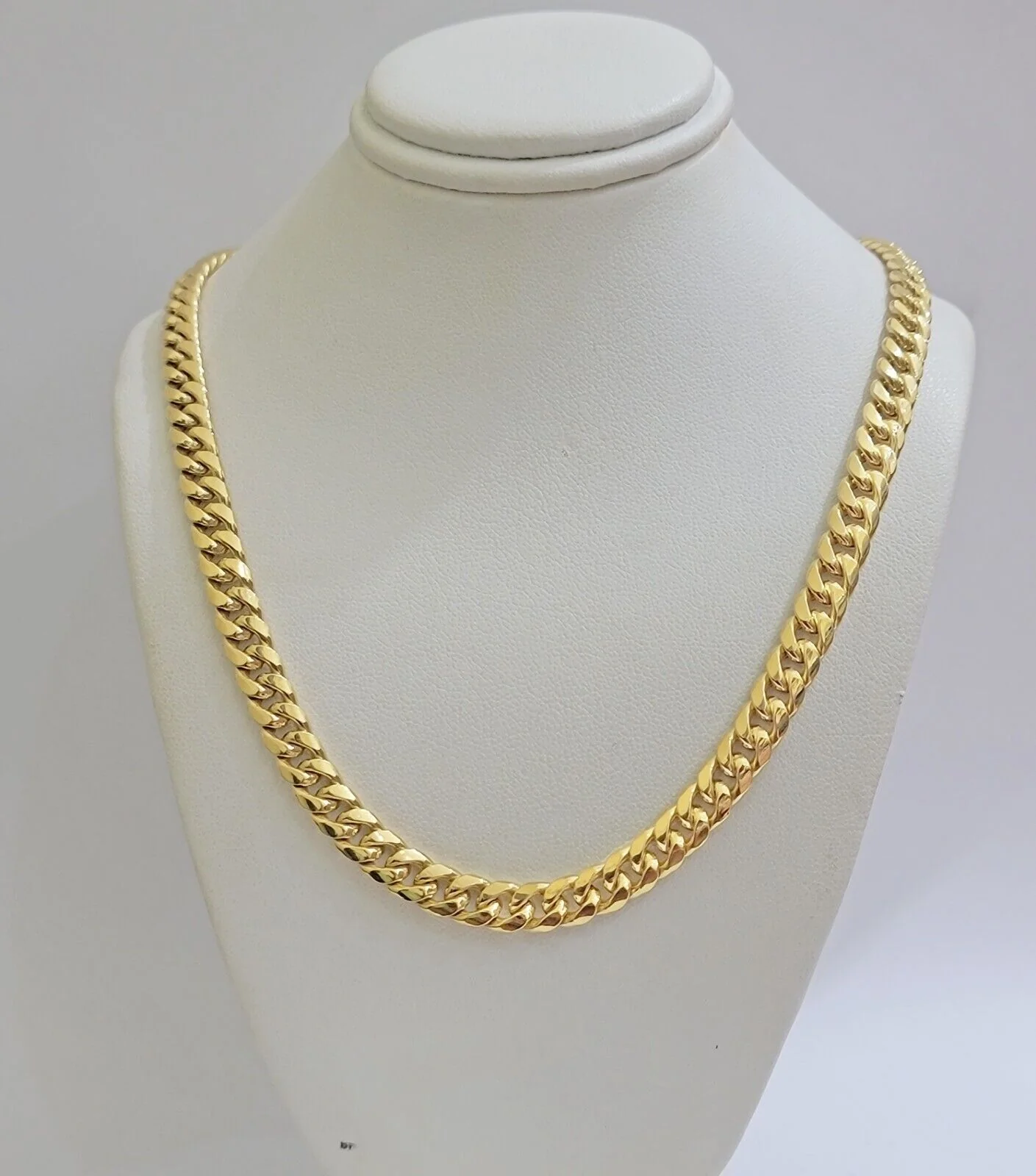 10k Yellow Gold Miami Cuban Link Chain Box Necklace 6mm 20-24 Inch Real - Image 9