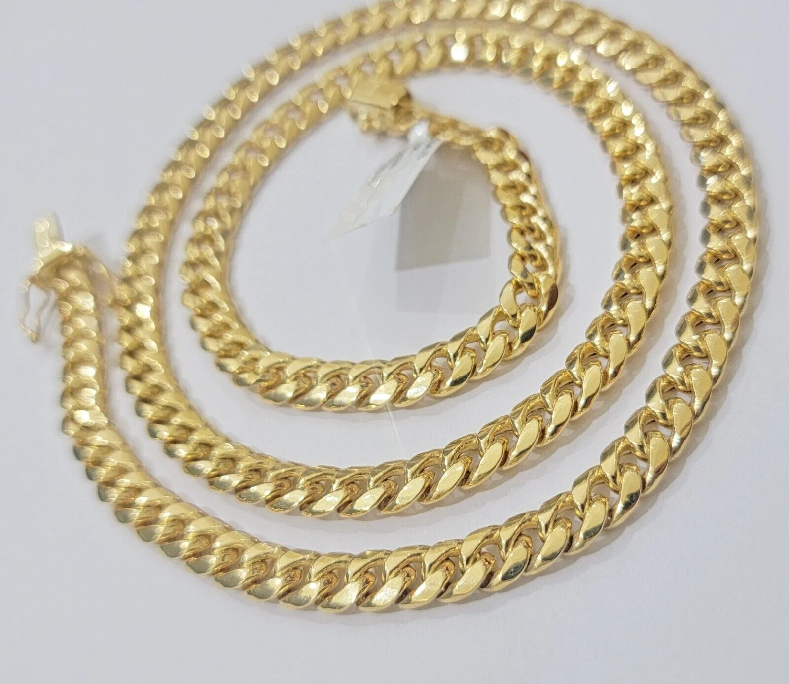 10k Yellow Gold Miami Cuban Link Chain Box Necklace 6mm 7mm 20-24 Inch Real - Image 8