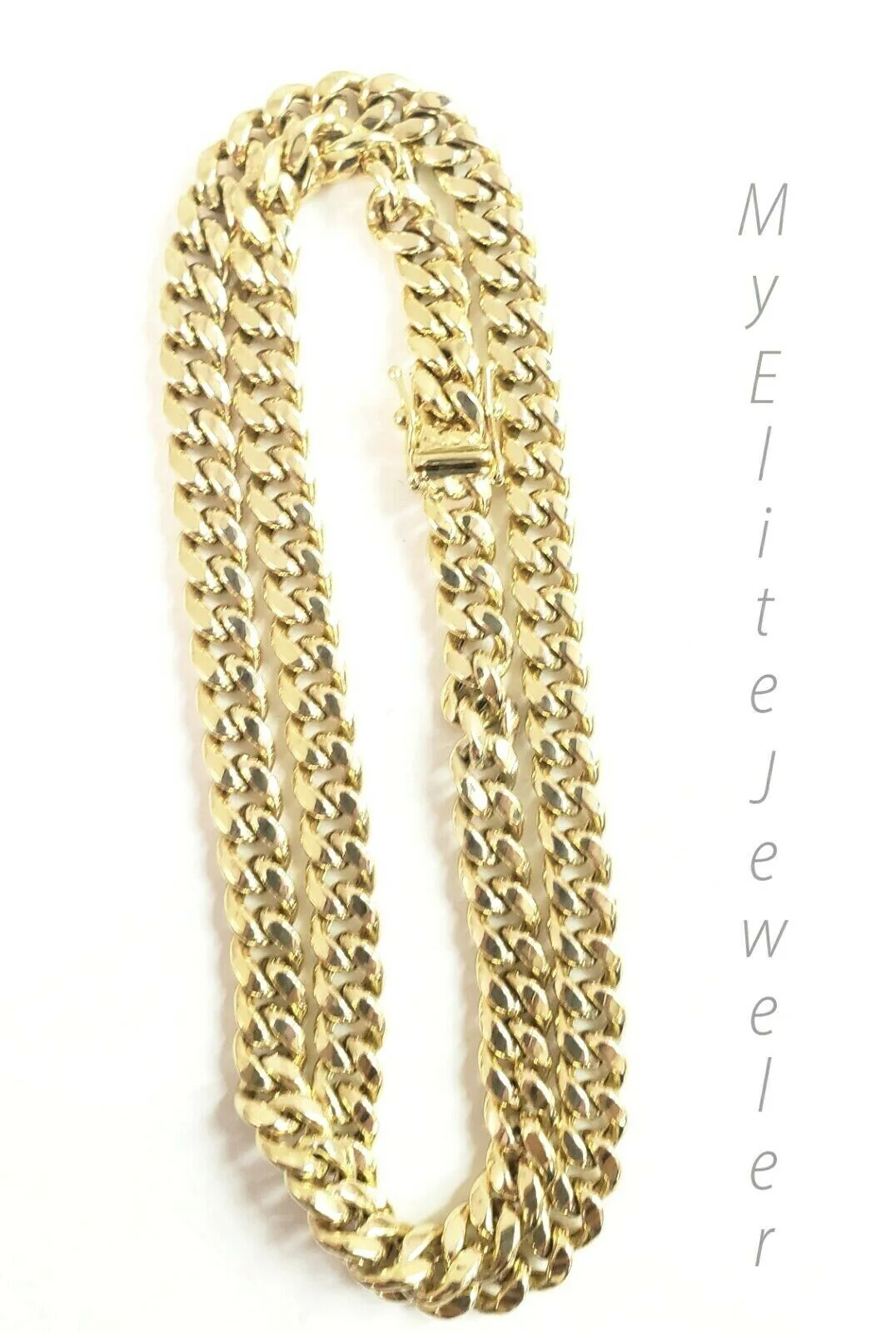10k Yellow Gold Miami Cuban Link Chain necklace 6mm 26" inch Box Lock REAL 10KT - Image 2