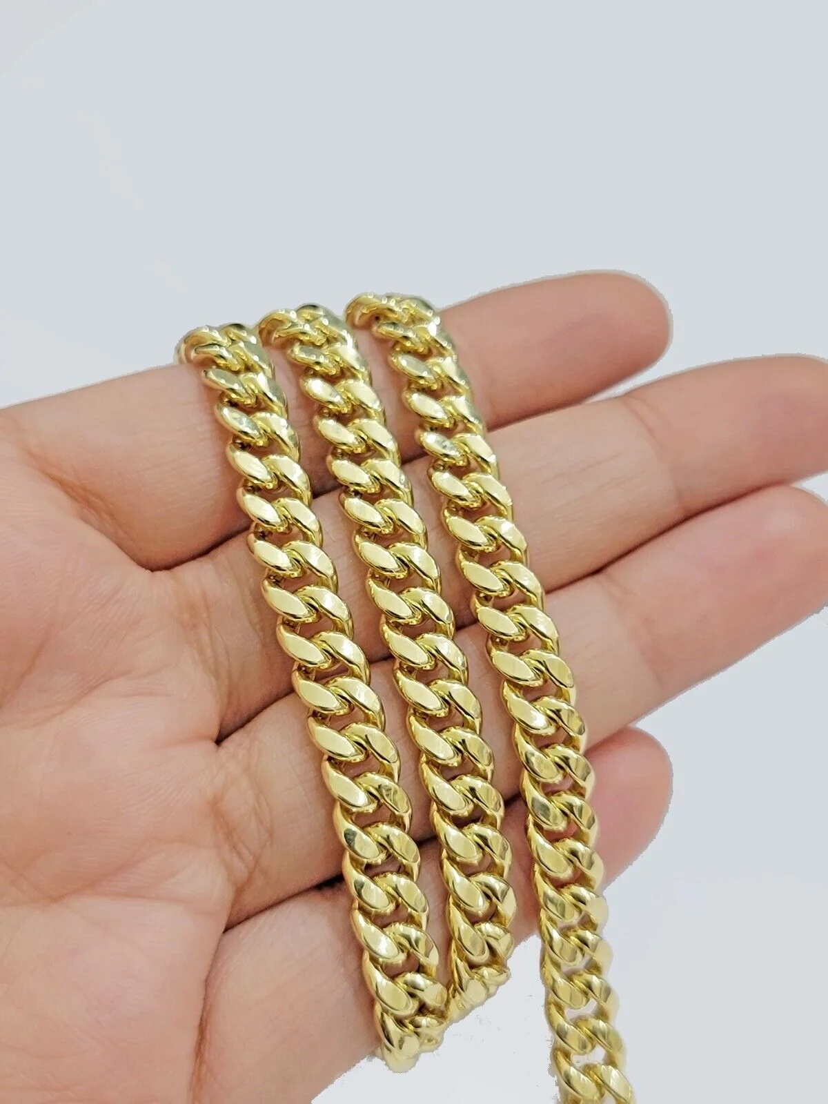 10k Yellow Gold Miami Cuban Link Chain Necklace 7mm 28'' Real 10kt Box Lock - Image 4