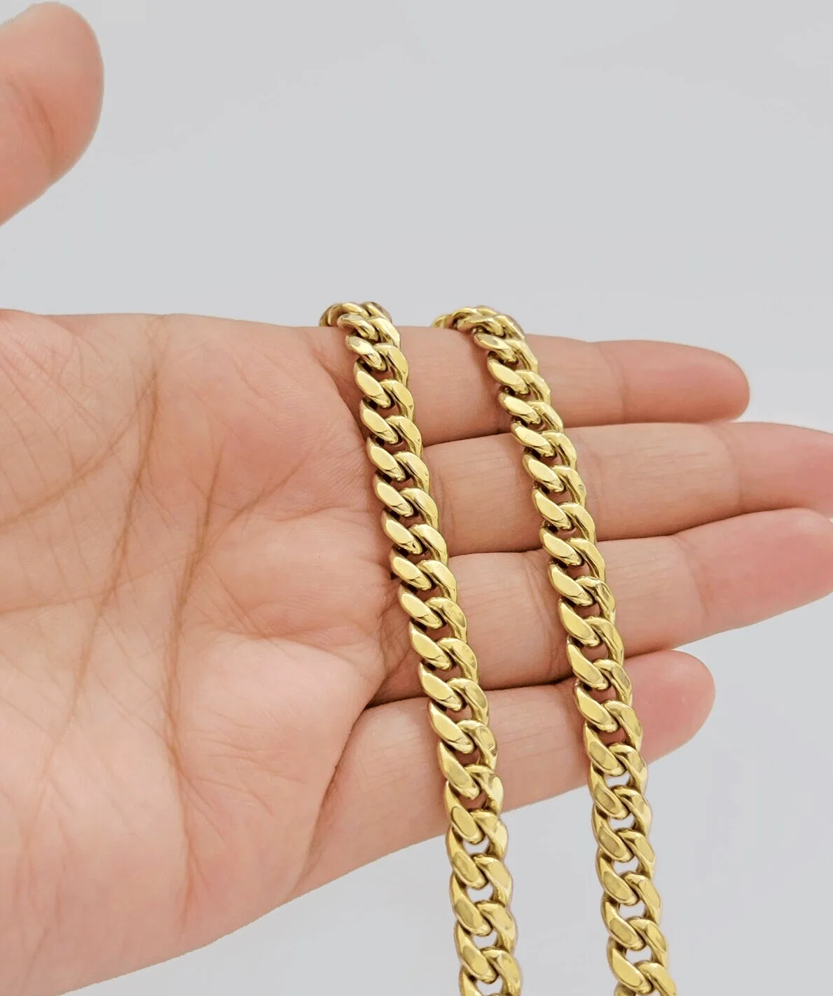 10k Yellow Gold Miami Cuban Link Chain Necklace 8mm 24'' Real 10kt Box Lock - Image 4