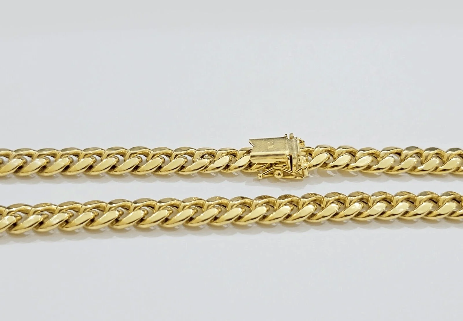 10k Yellow Gold Miami Cuban Link Chain Necklace 8mm 24'' Real 10kt Box Lock - Image 5